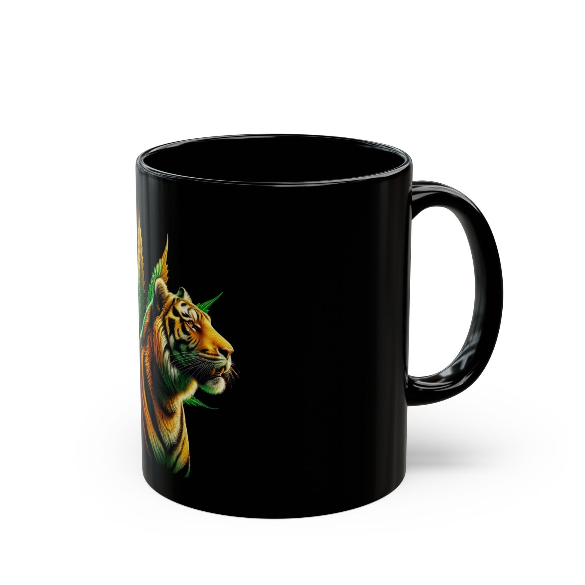 WEED TIGER MUG - Weed Coffee Mug (11oz) BLACK