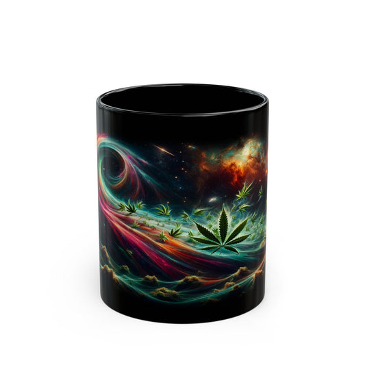 COSMIC WEED MUG - Weed Coffee Mug (11oz) BLACK