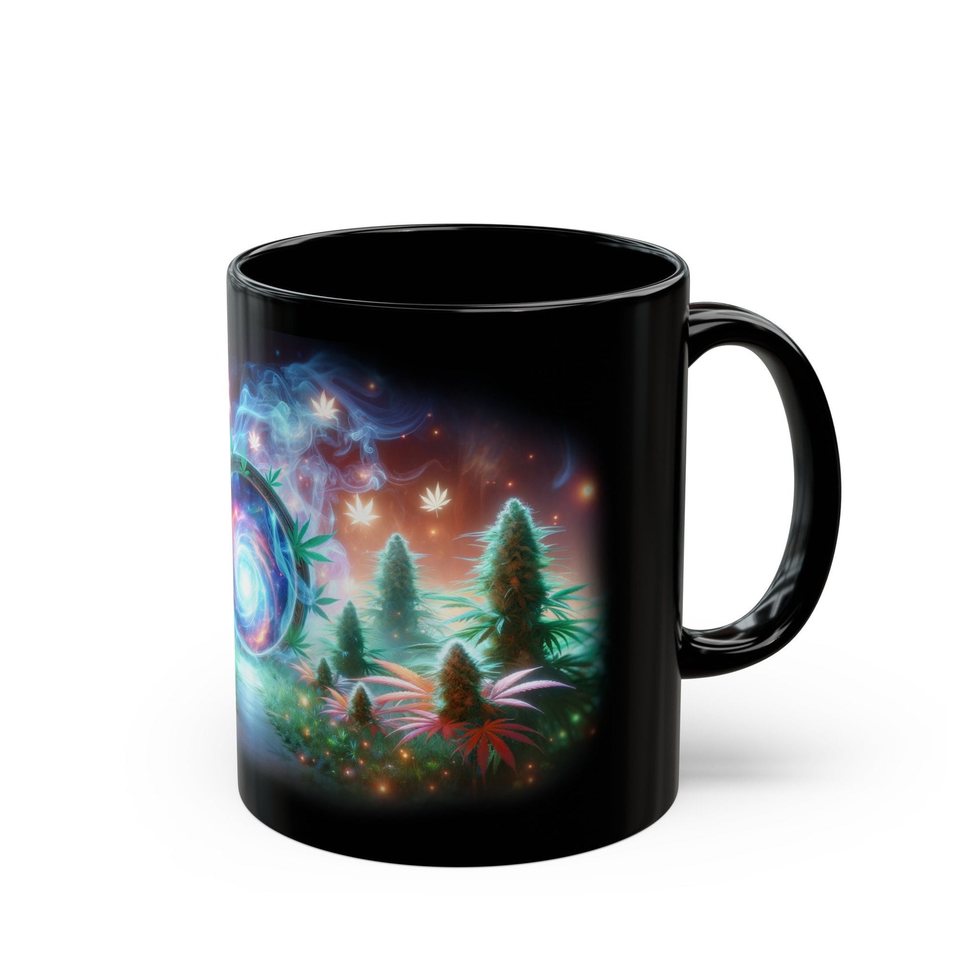 WEED PORTAL MUG - Weed Coffee Mug (11oz) BLACK