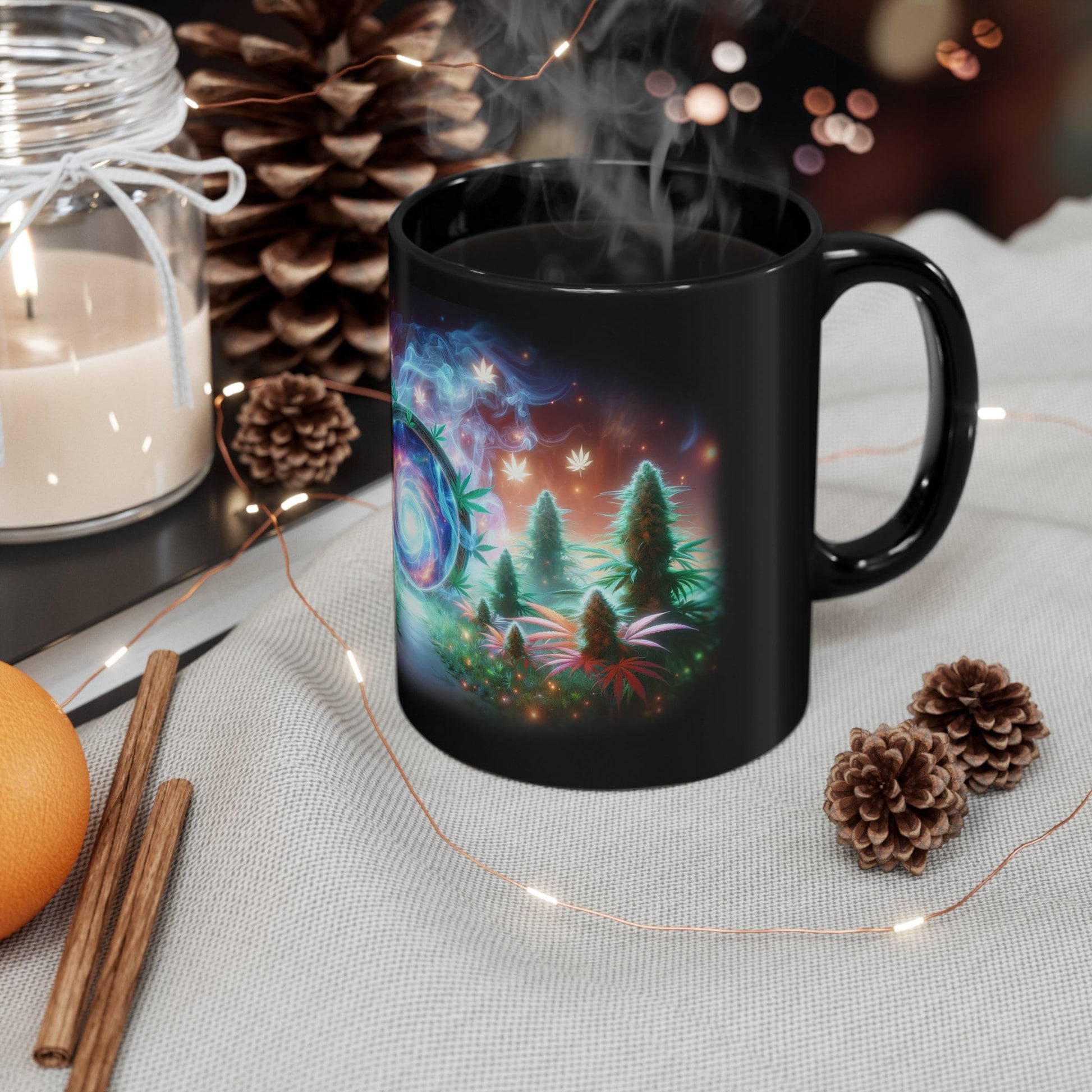 WEED PORTAL MUG - Weed Coffee Mug (11oz) BLACK