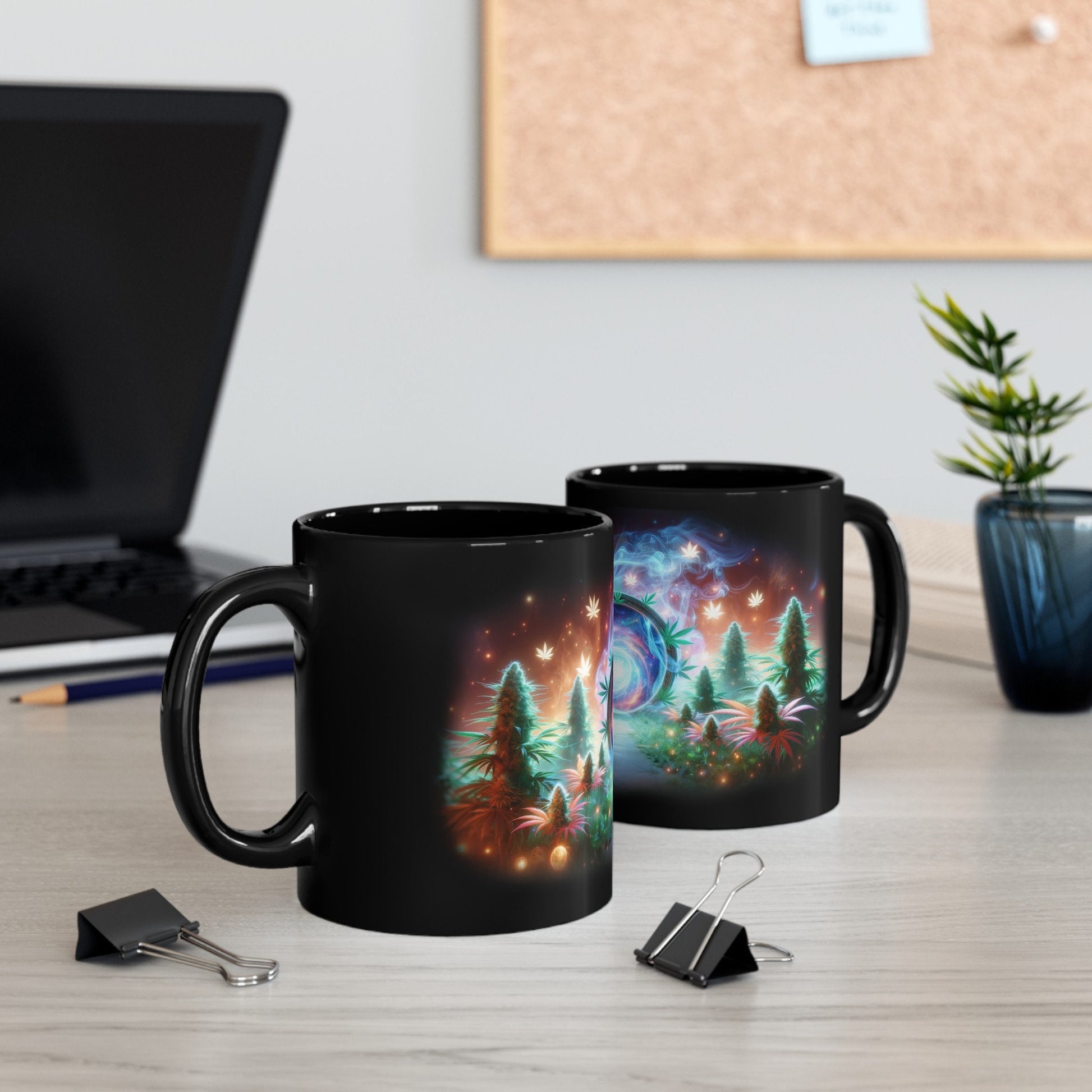 WEED PORTAL MUG - Weed Coffee Mug (11oz) BLACK