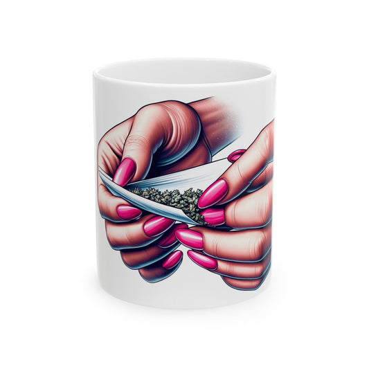 ROLLING UP HANDS - Weed Coffee Mug (11oz)