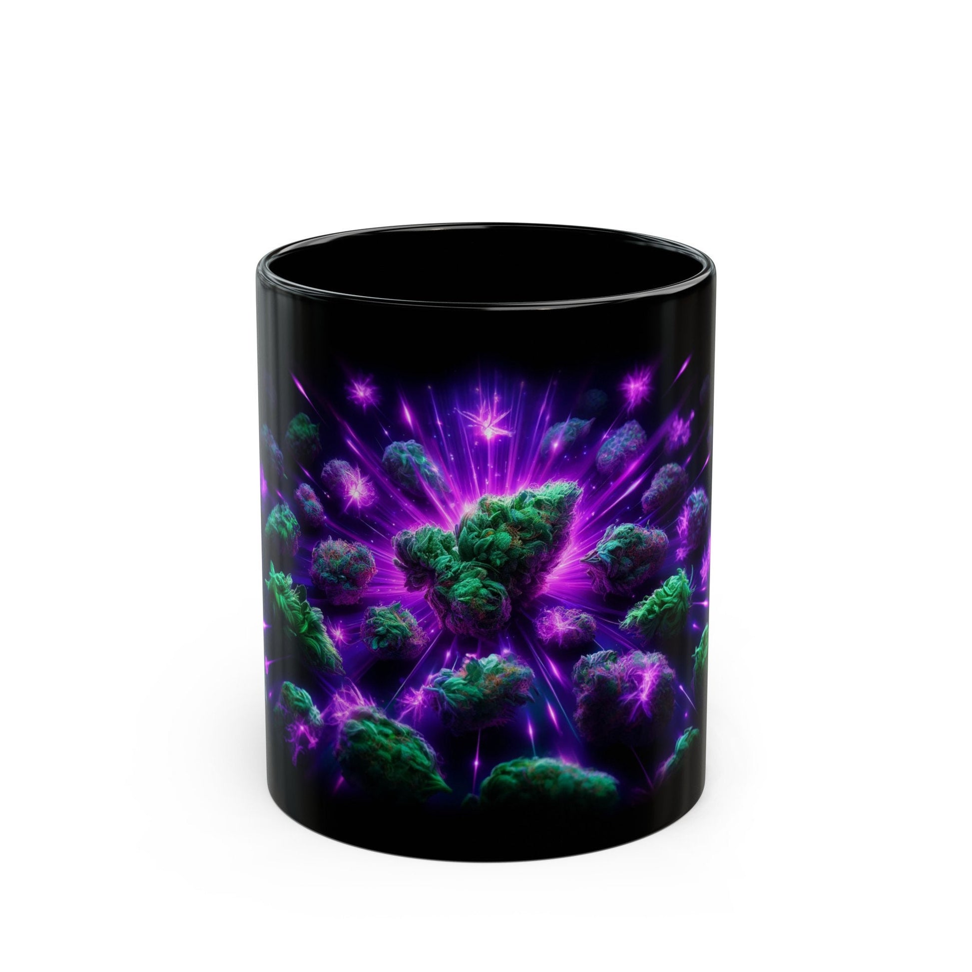 PURPLE WEED BLAST - 420 Coffee Mug (11oz) BLACK