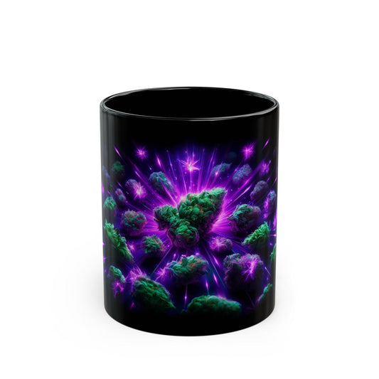 PURPLE WEED BLAST - 420 Coffee Mug (11oz) BLACK