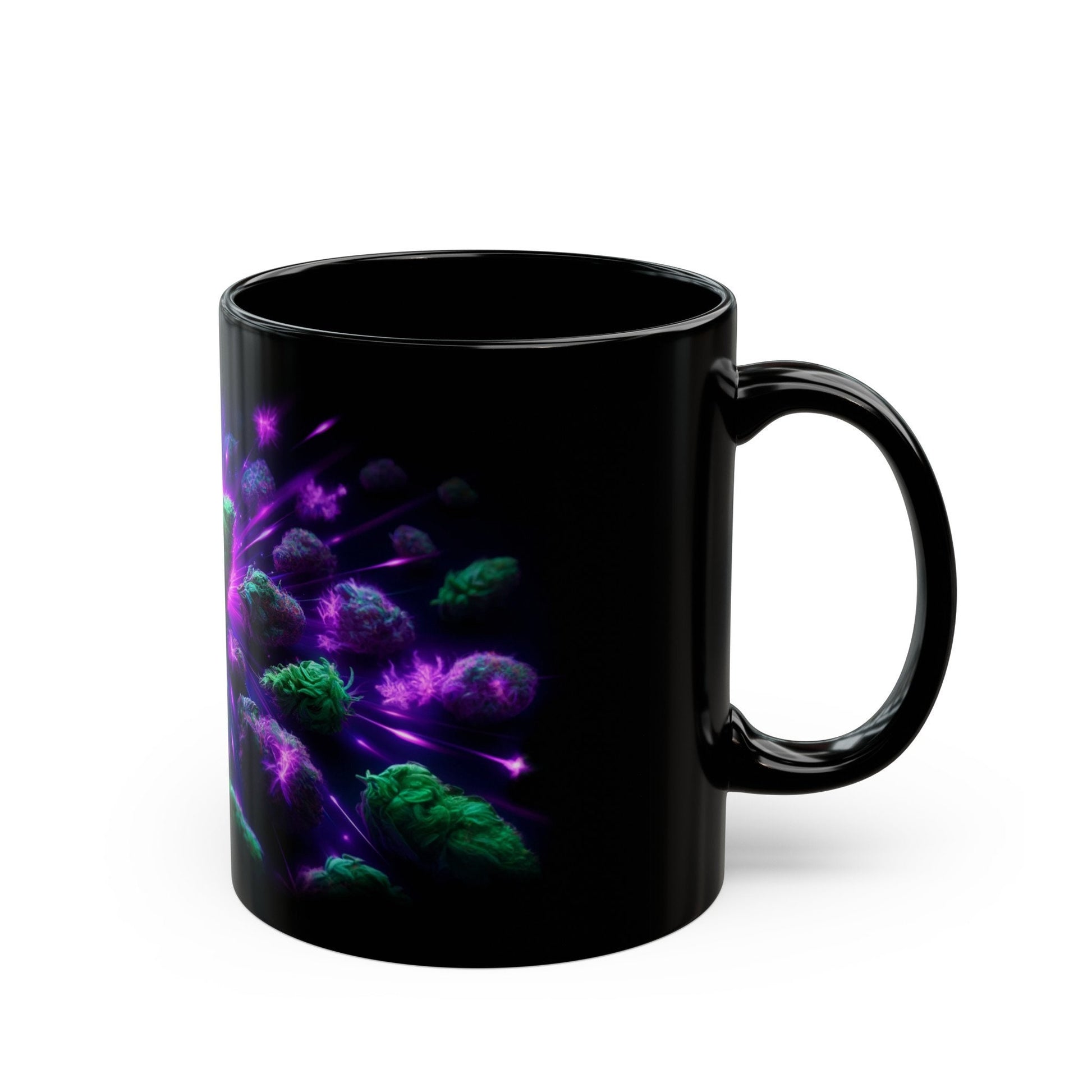 PURPLE WEED BLAST - 420 Coffee Mug (11oz) BLACK