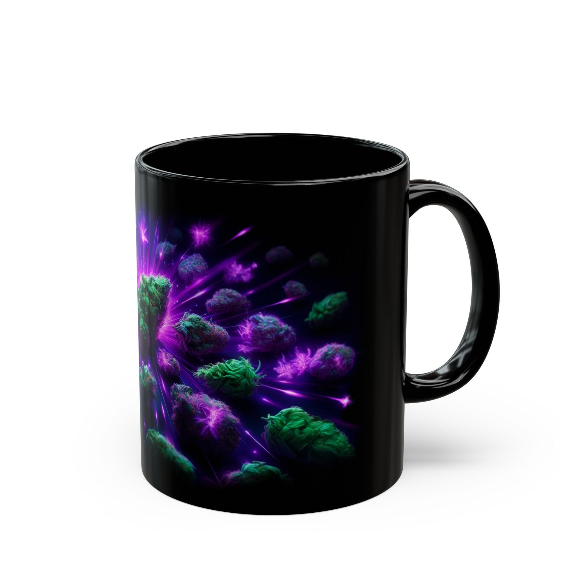 PURPLE WEED BLAST - 420 Coffee Mug (11oz) BLACK