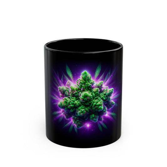 GLOWING WEED MUG - 420 Coffee Mug (11oz) BLACK