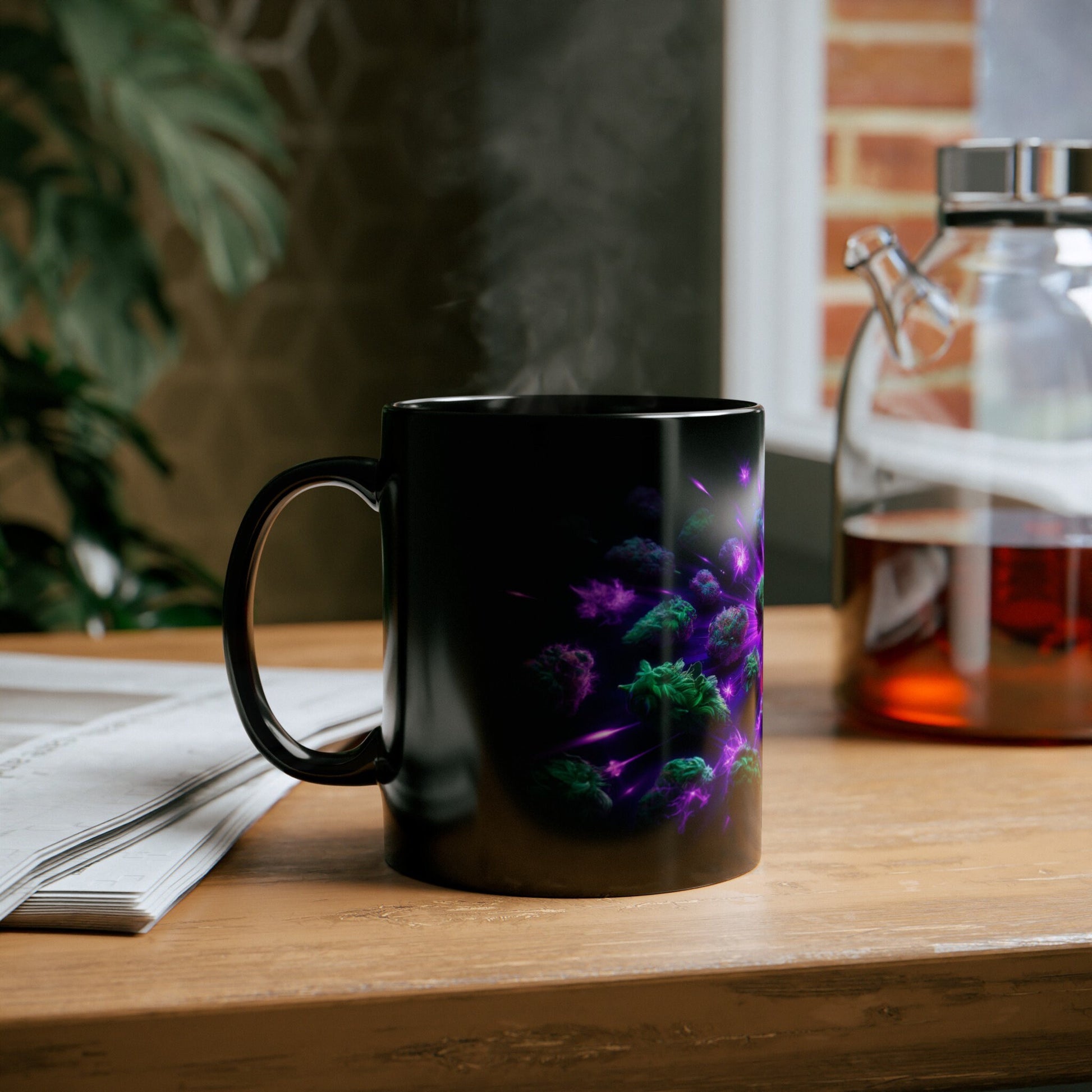 PURPLE WEED BLAST - 420 Coffee Mug (11oz) BLACK