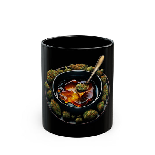 WEED WAX SOUP - Weed Coffee Mug (11oz) BLACK