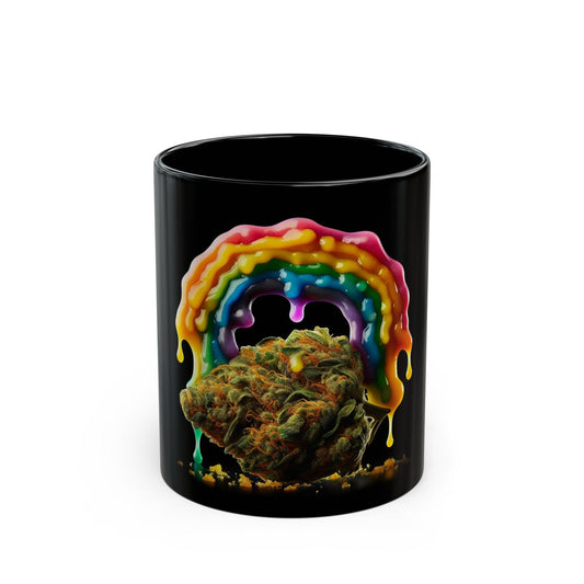 WEED WAX RAINBOW - Weed Coffee Mug (11oz) BLACK