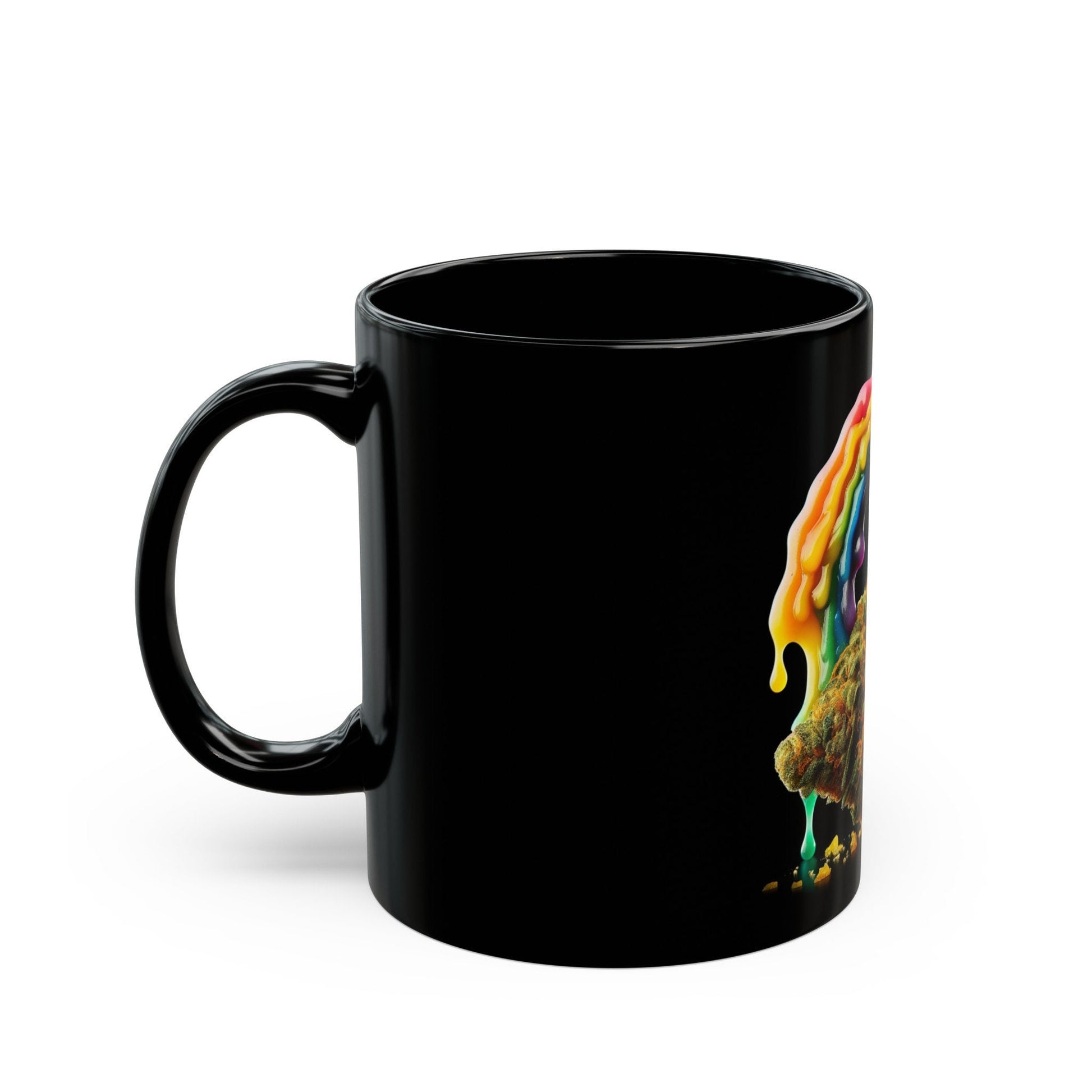 WEED WAX RAINBOW - Weed Coffee Mug (11oz) BLACK