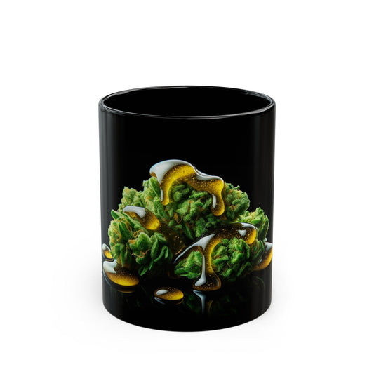 WAXY WEED NUG - Weed Coffee Mug (11oz) BLACK