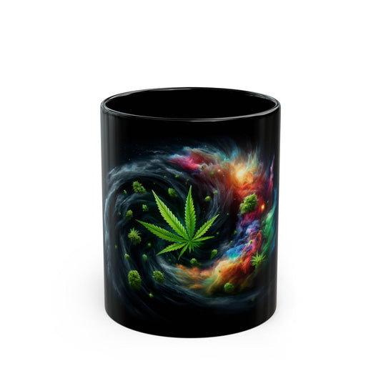 COSMIC WEED STORM - 420 Coffee Mug (11oz) BLACK