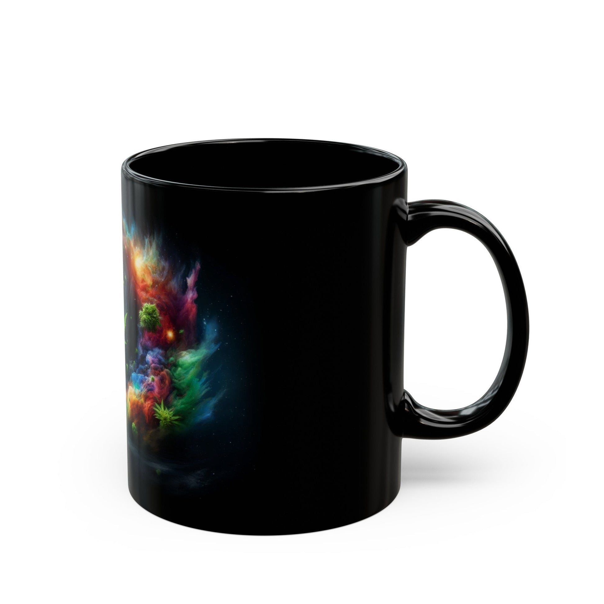 COSMIC WEED STORM - 420 Coffee Mug (11oz) BLACK