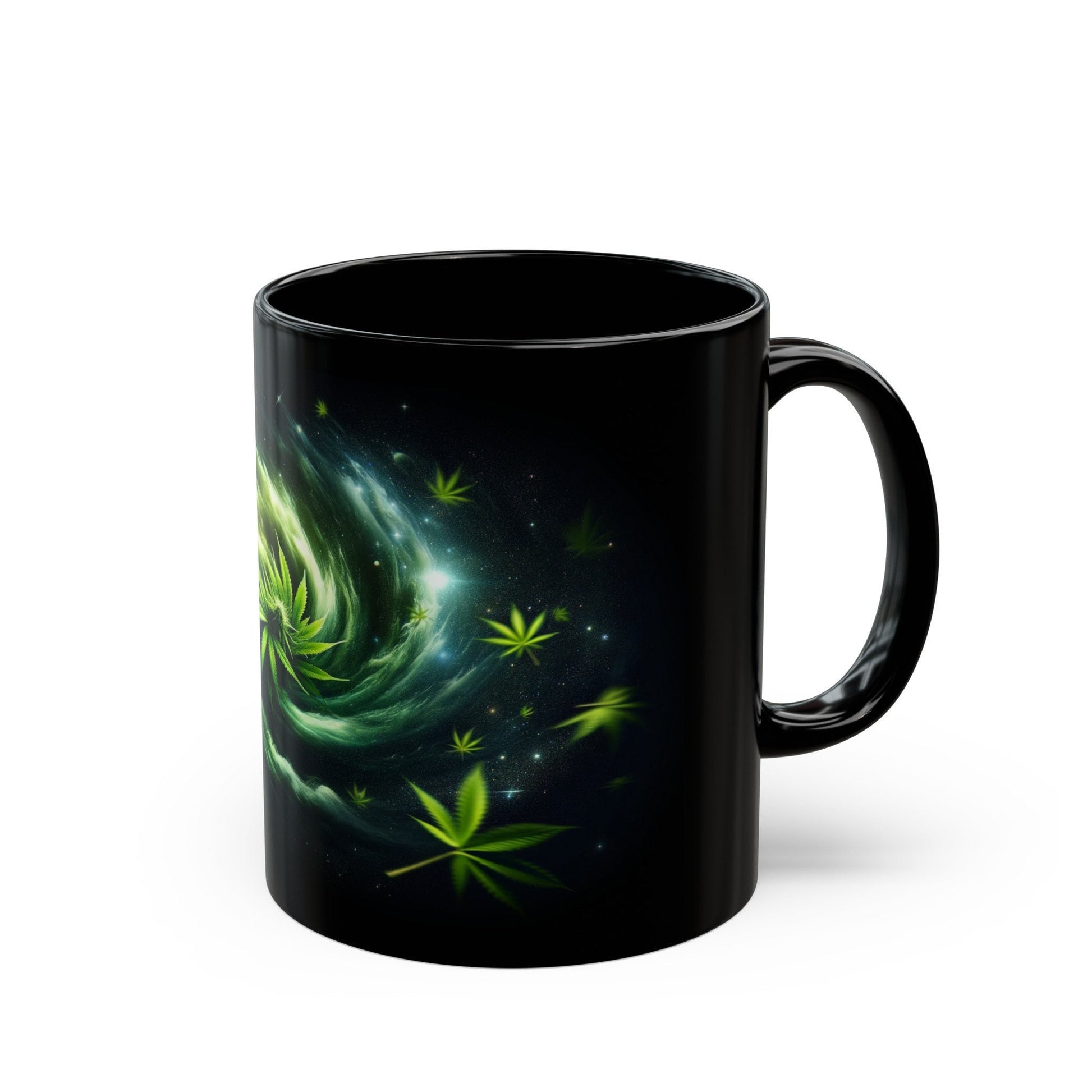 WEED GALAXY MUG - Weed Coffee Mug (11oz) BLACK