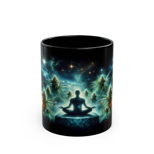 420 SPACE VIBE - Weed Coffee Mug (11oz) BLACK