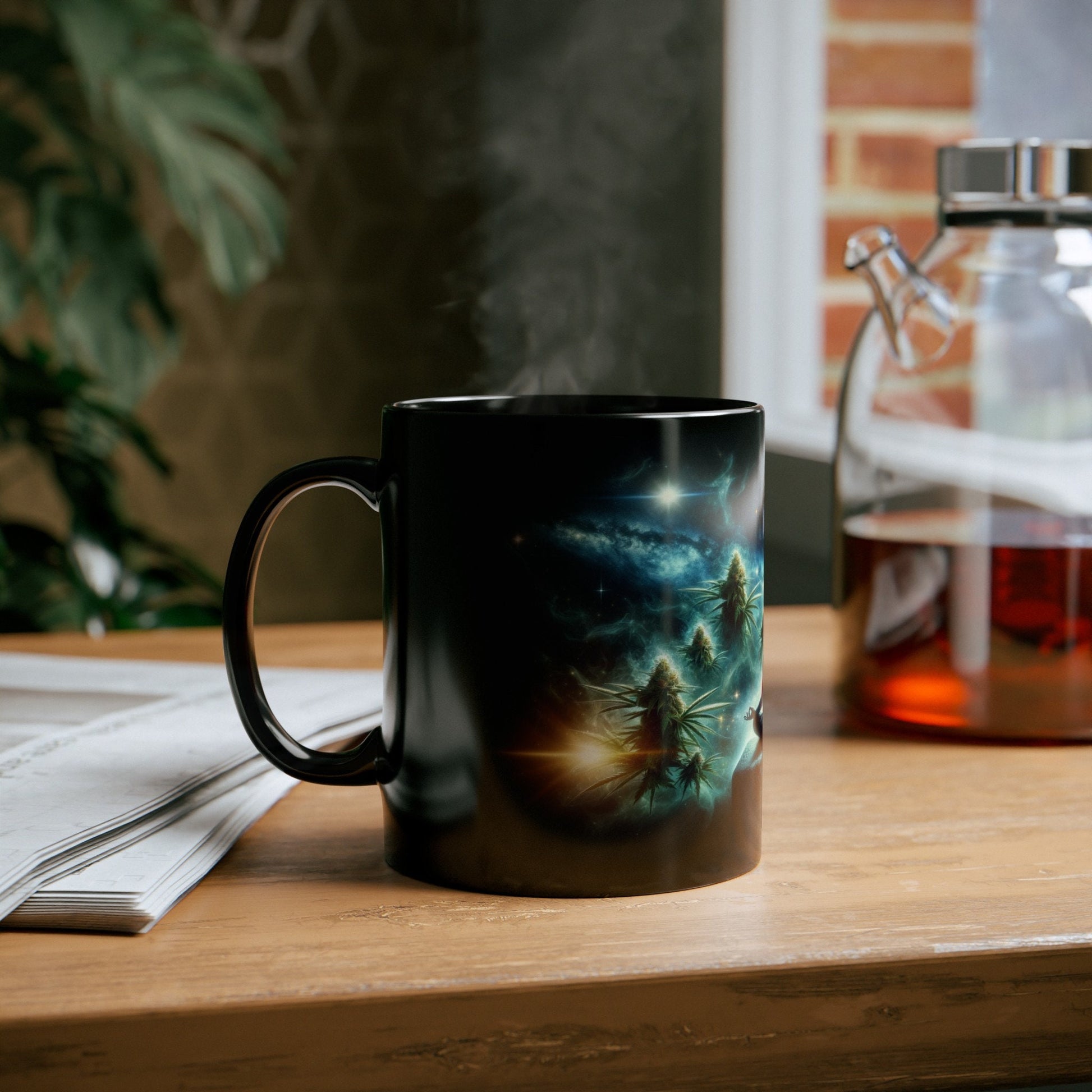 420 SPACE VIBE - Weed Coffee Mug (11oz) BLACK
