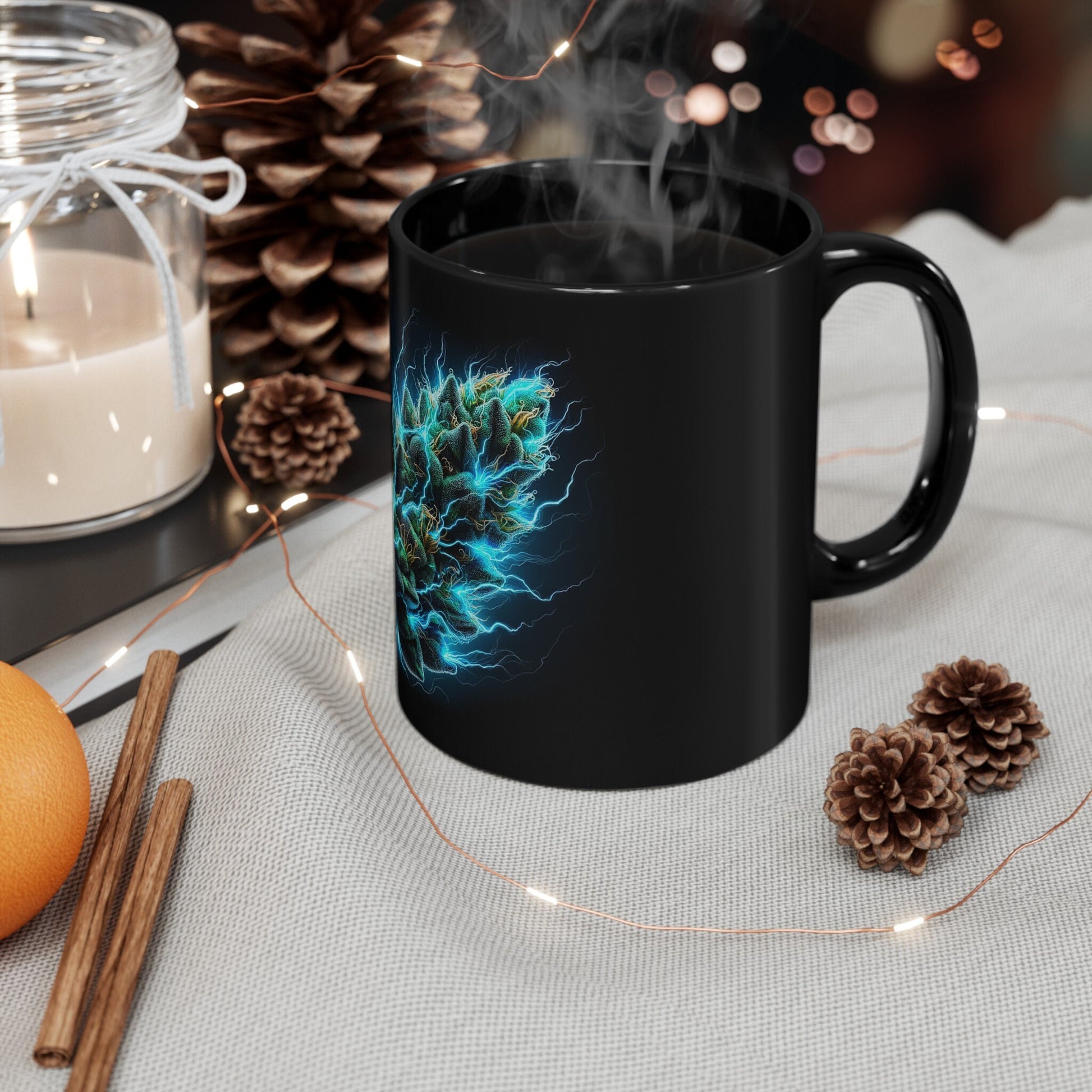ELECTRIC WEED NUG - Weed Coffee Mug (11oz) BLACK