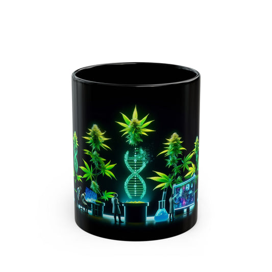 WEED GENETICS - Weed Coffee Mug (11oz) BLACK
