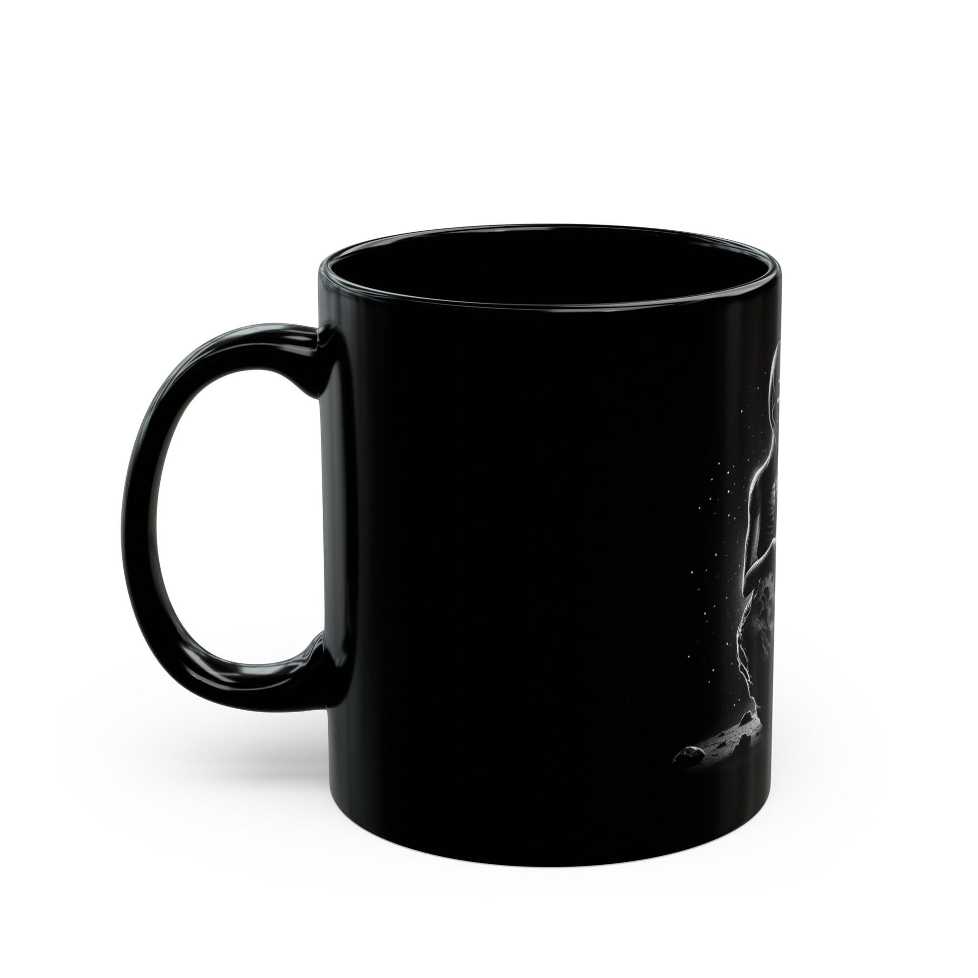 ASTROID ALIEN MUG - Weed Coffee Mug (11oz) BLACK