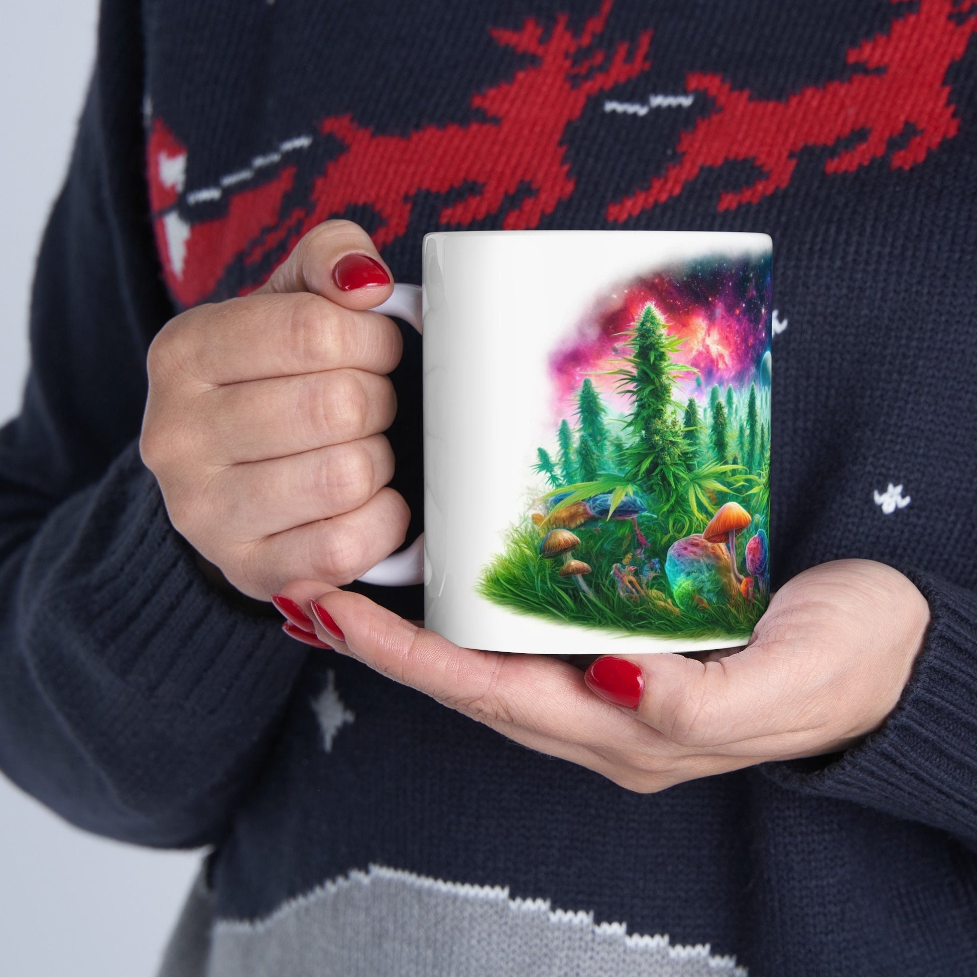 420 SPACE SHROOMS - Coffee Weed Mug (11oz)