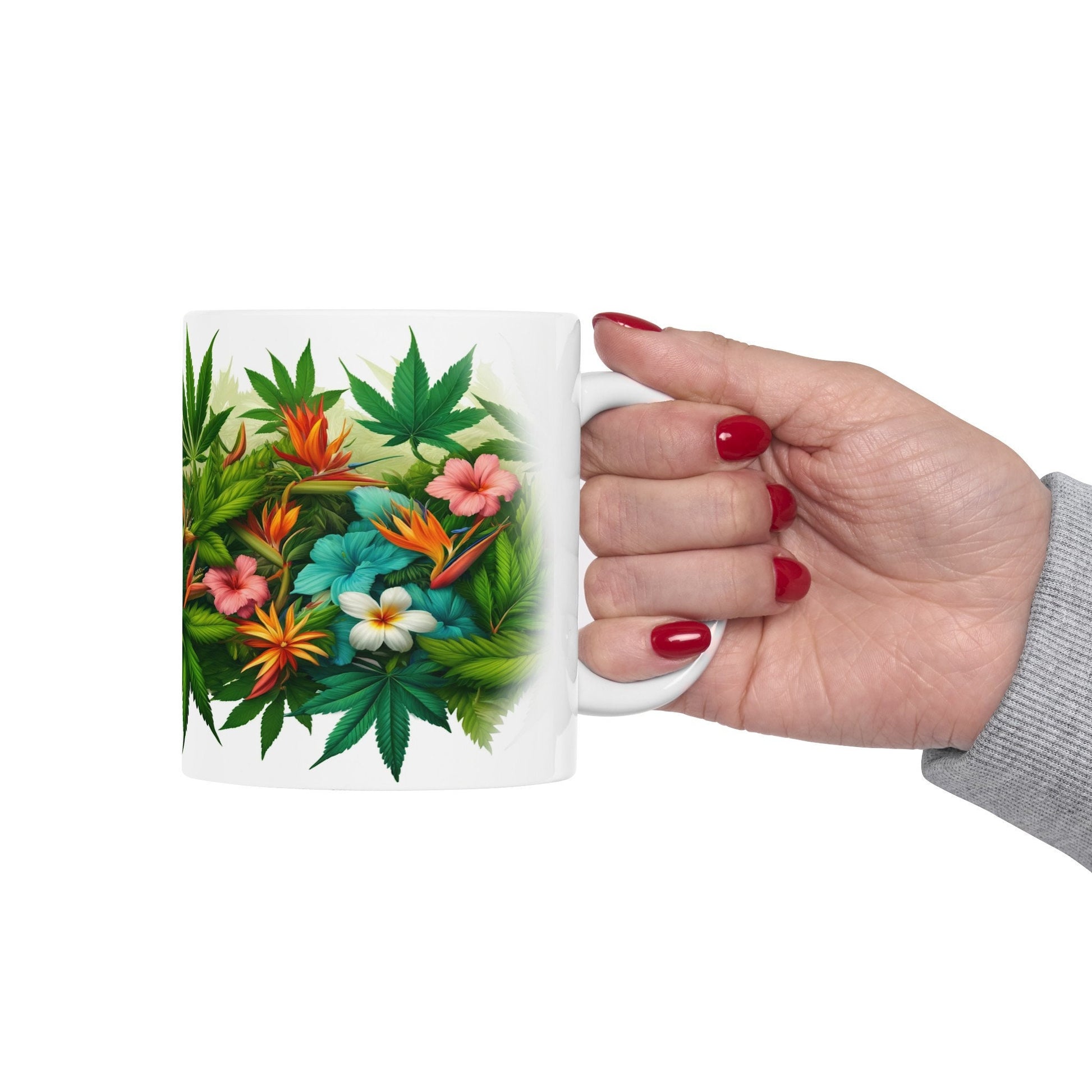 WEED & FLOWER WRAP Mug - Coffee Mug (11oz)