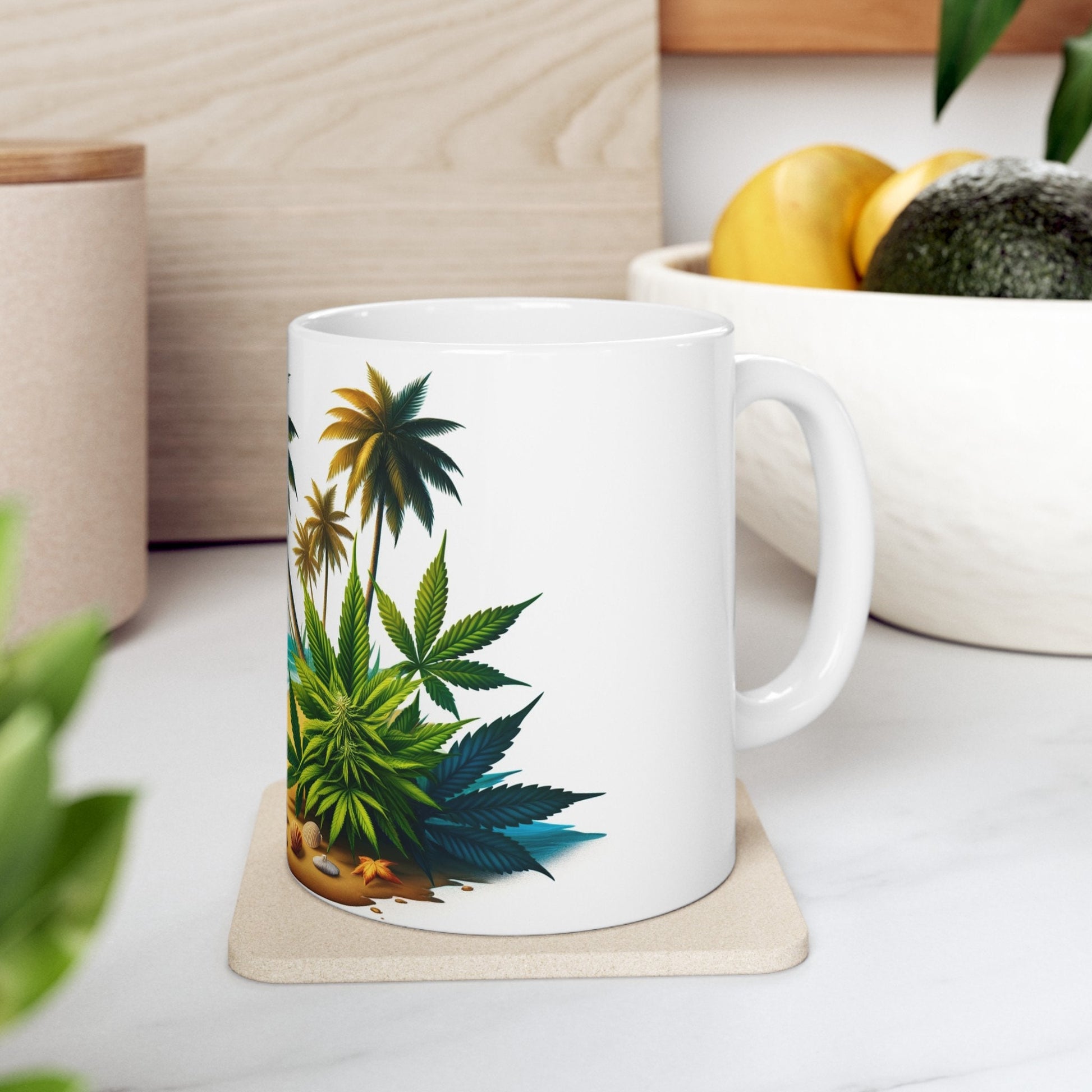 TROPICAL WEED BEACH - 420 Coffee Mug (11oz)