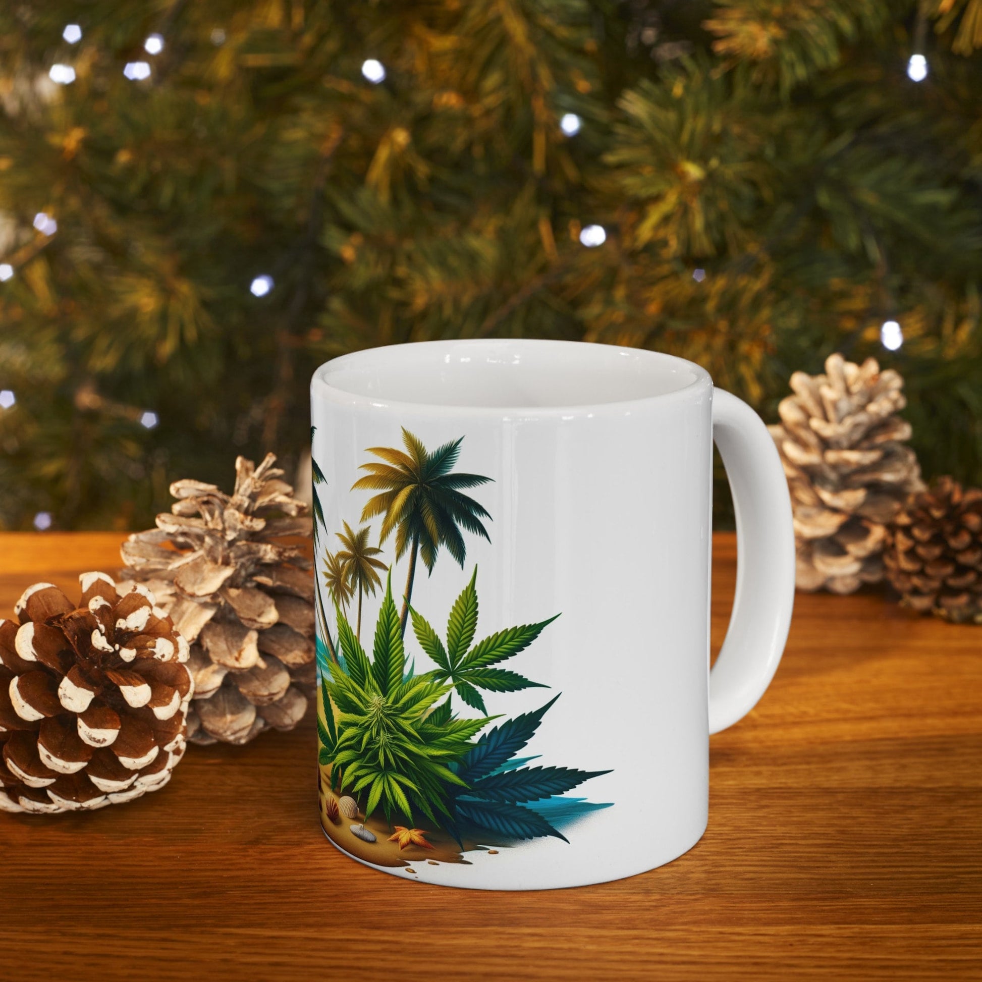 TROPICAL WEED BEACH - 420 Coffee Mug (11oz)