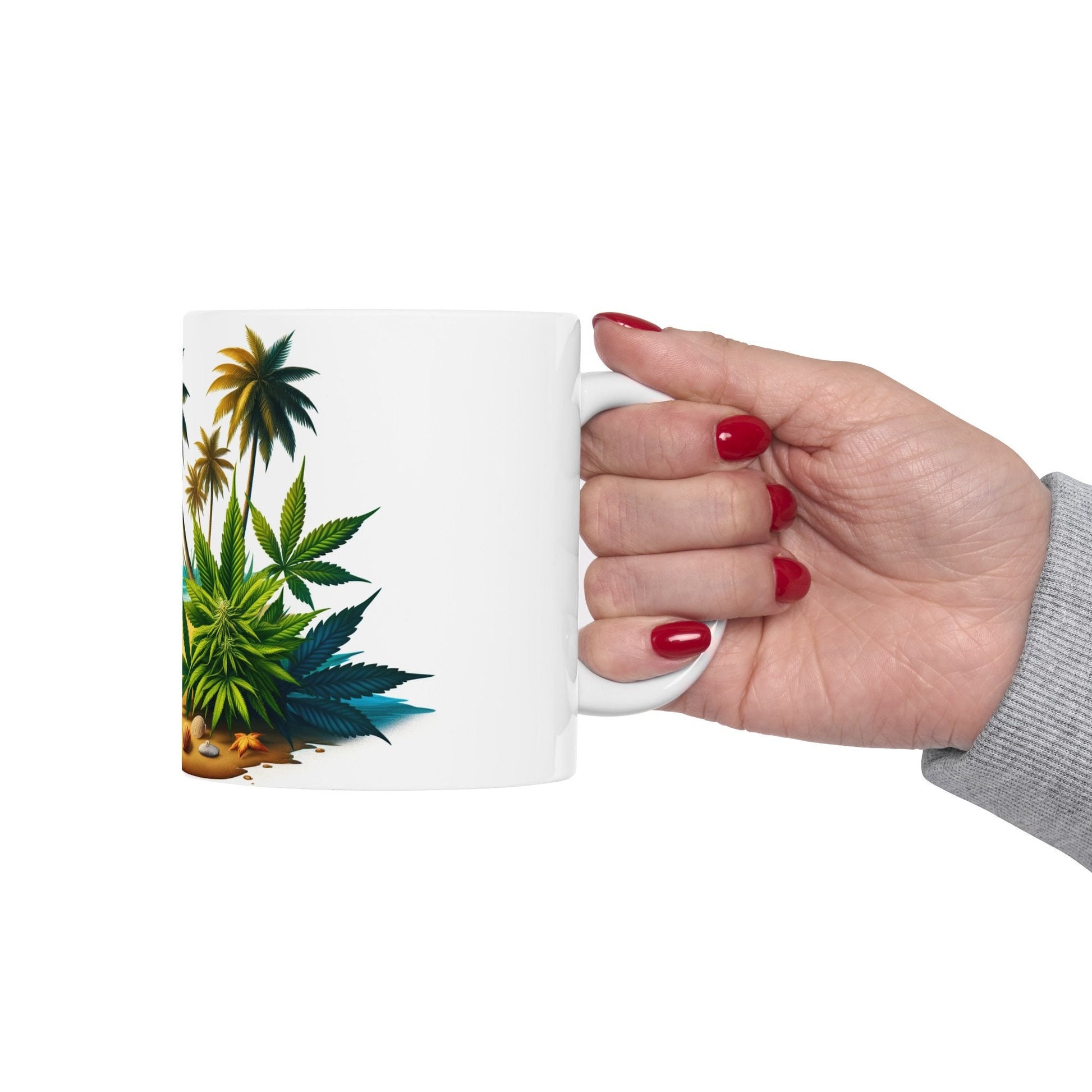 TROPICAL WEED BEACH - 420 Coffee Mug (11oz)