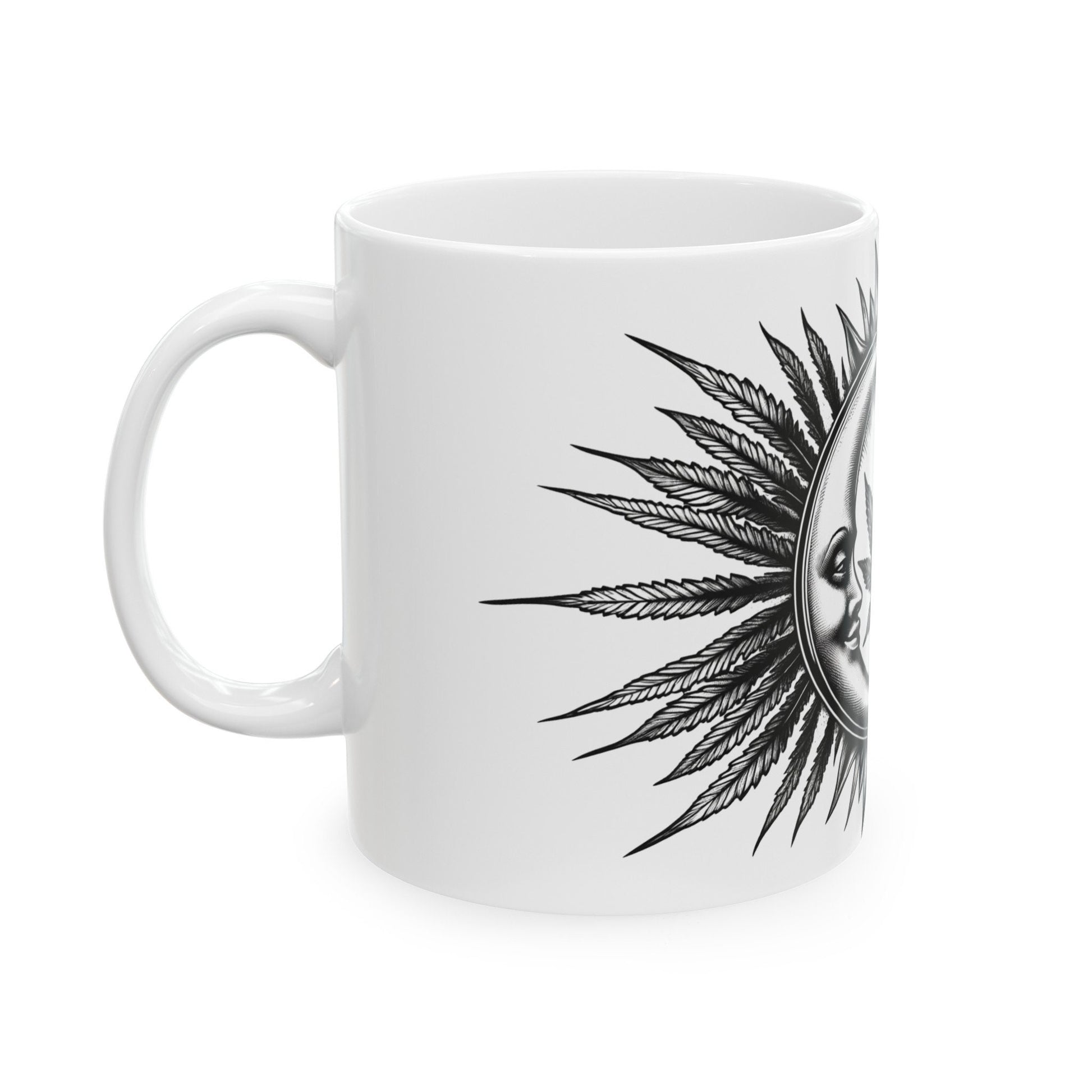 WEED LEAF MOON - Coffee Weed Mug (11oz)