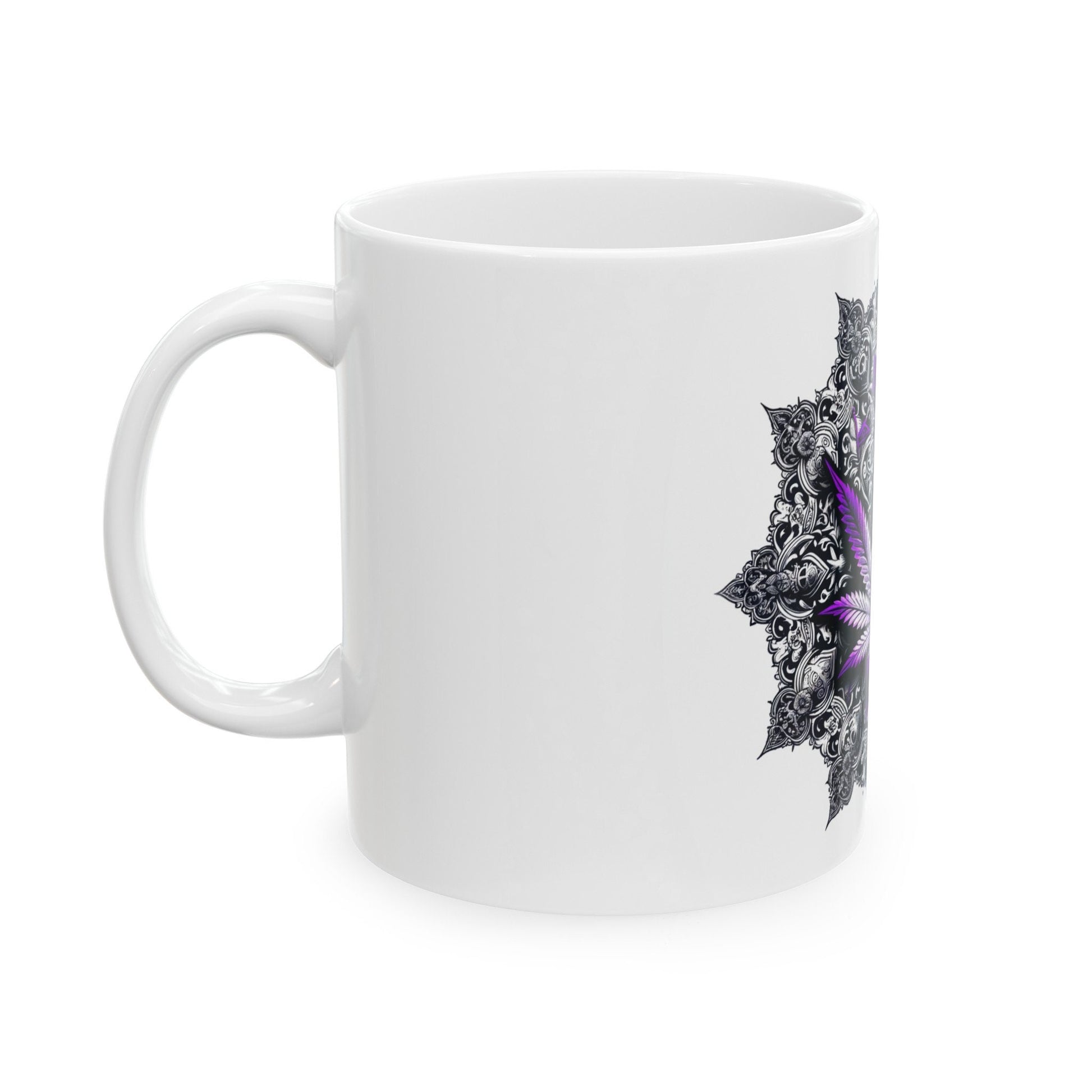 PURPLE WEED MANDALA - Coffee Weed Mug (11oz)