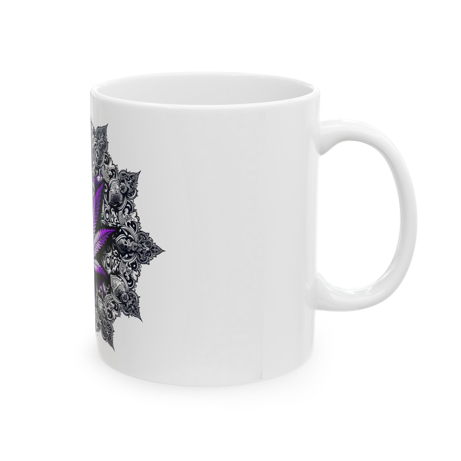 PURPLE WEED MANDALA - Coffee Weed Mug (11oz)