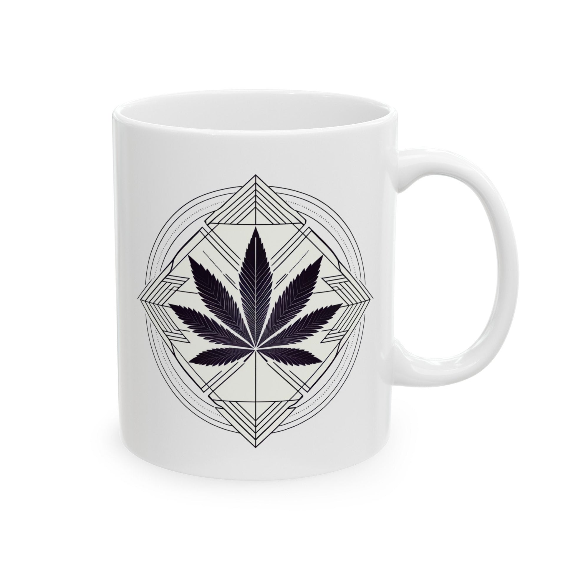 GEOMETRIC WEED - Coffee Weed Mug (11oz) Dual Sided