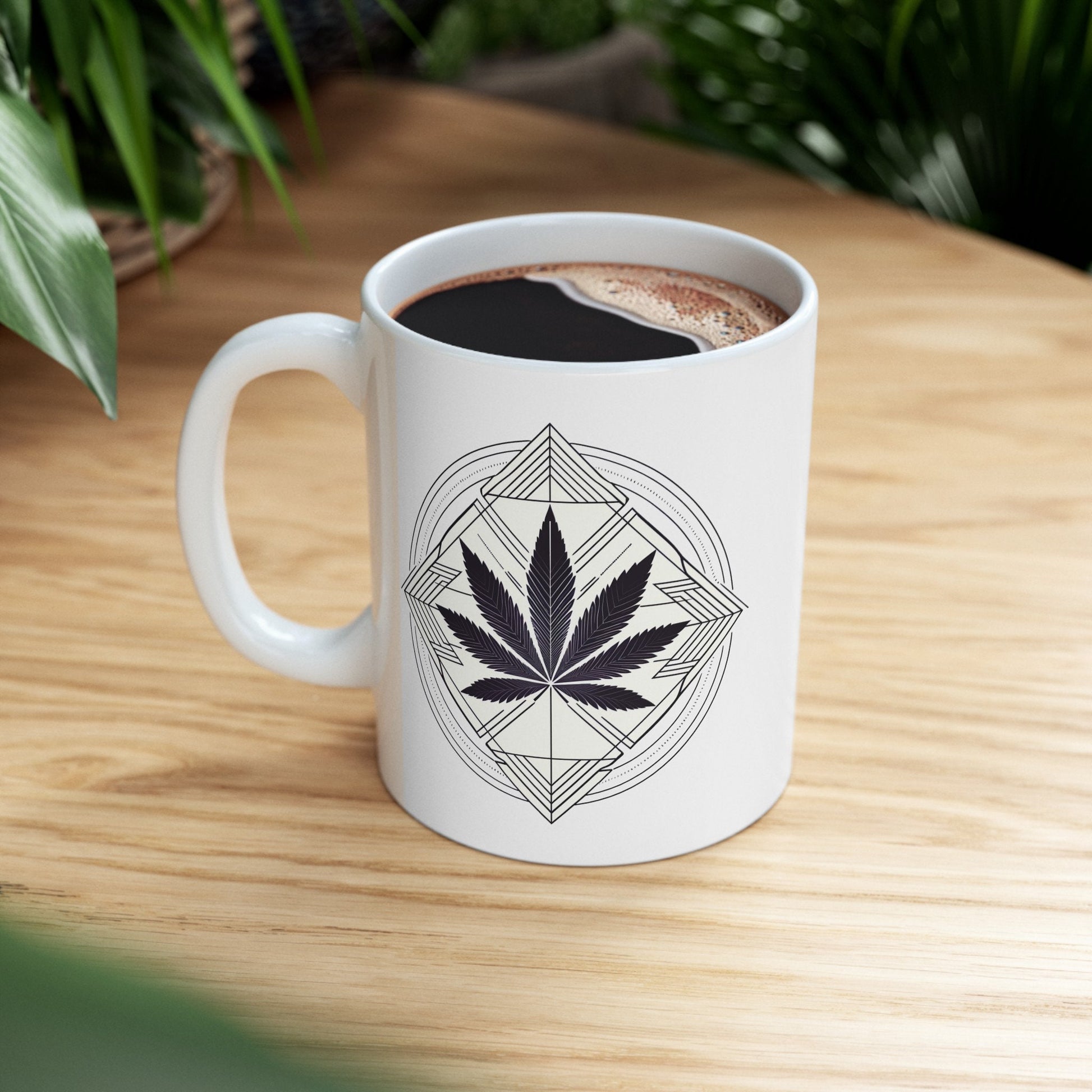 GEOMETRIC WEED - Coffee Weed Mug (11oz) Dual Sided