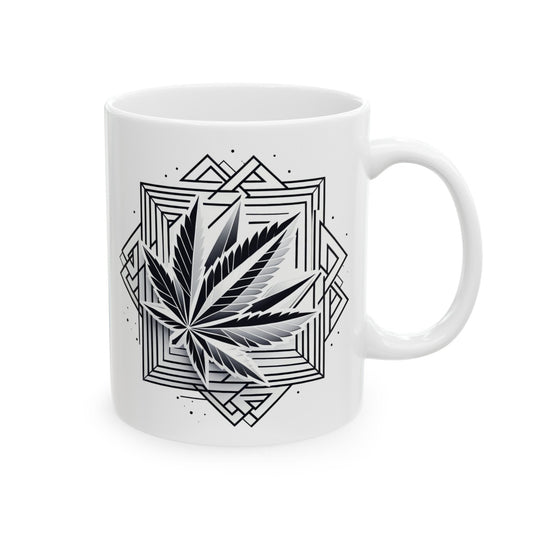 GEOMETRIC WEED ART - Coffee Weed Mug (11oz) Dual Sided