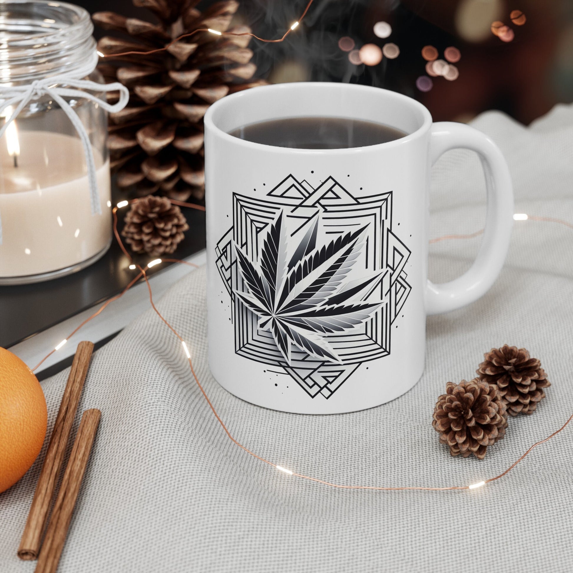 GEOMETRIC WEED ART - Coffee Weed Mug (11oz) Dual Sided