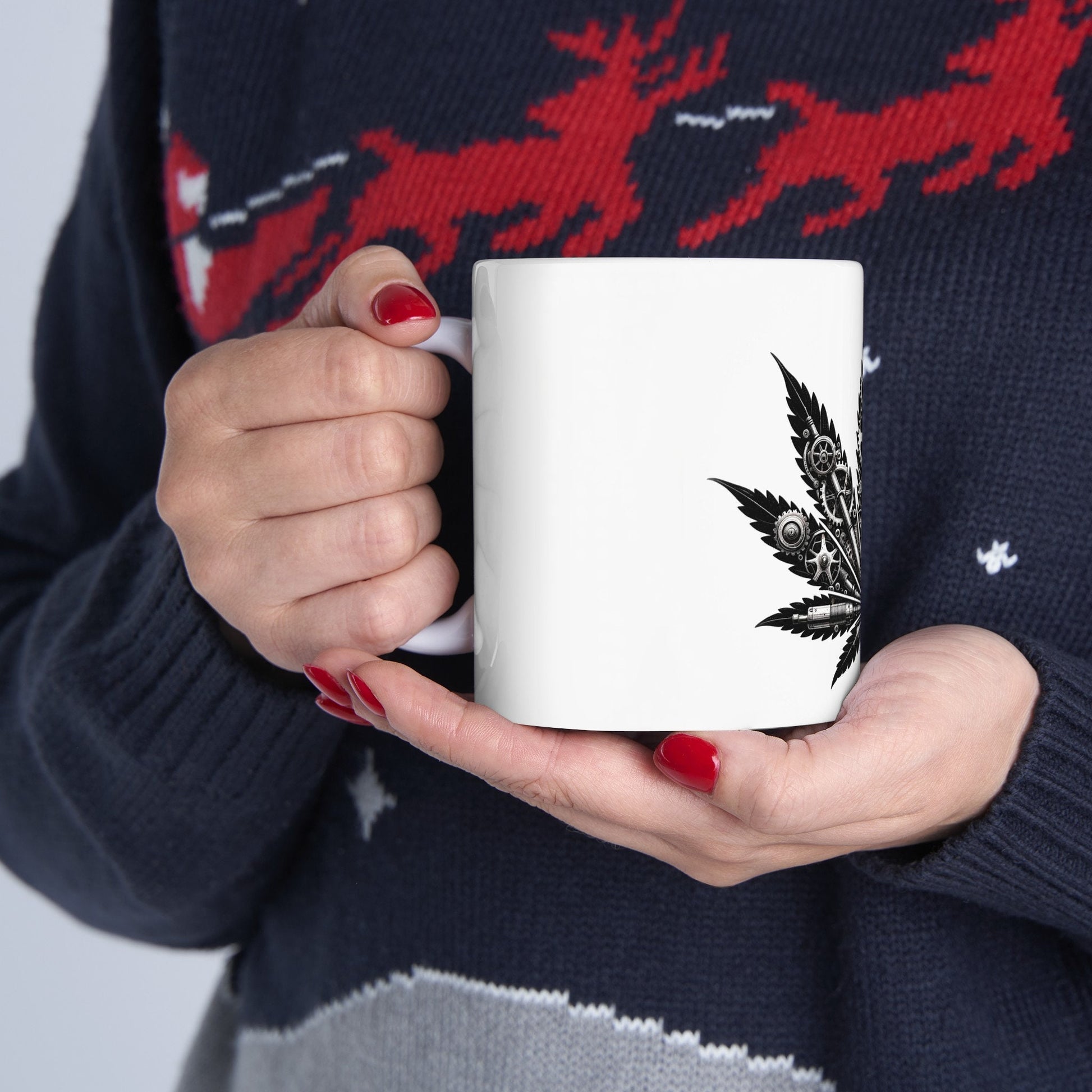 WEED LEAF of GEARS - Coffee Weed Mug (11oz)