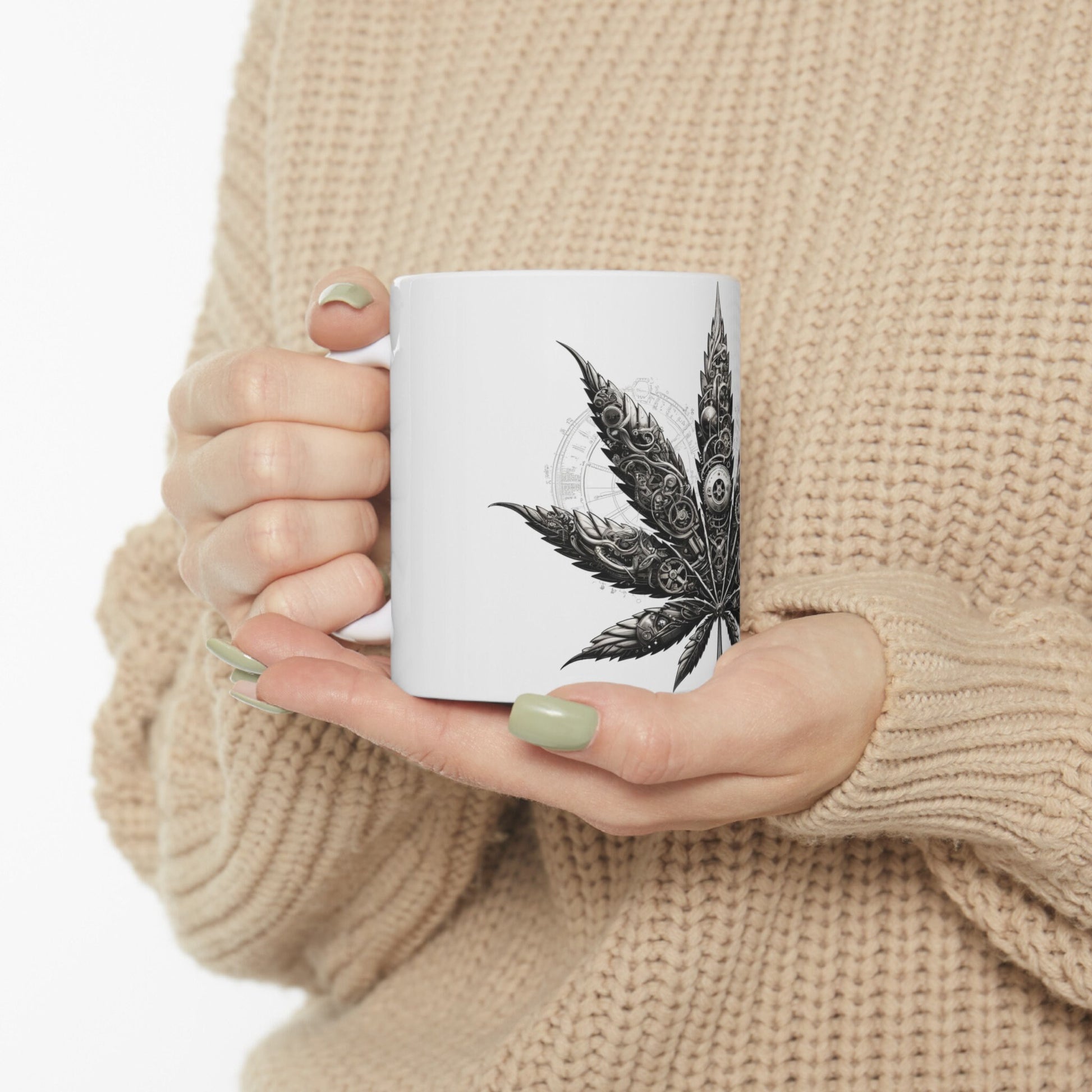 STEAMPUNK WEED LEAF - Coffee Weed Mug (11oz)