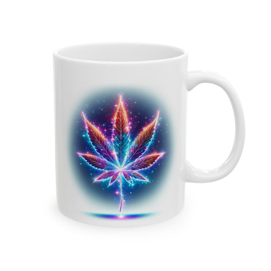 GALAXY WEED LEAF - Coffee Weed Mug (11oz) Dual Sided