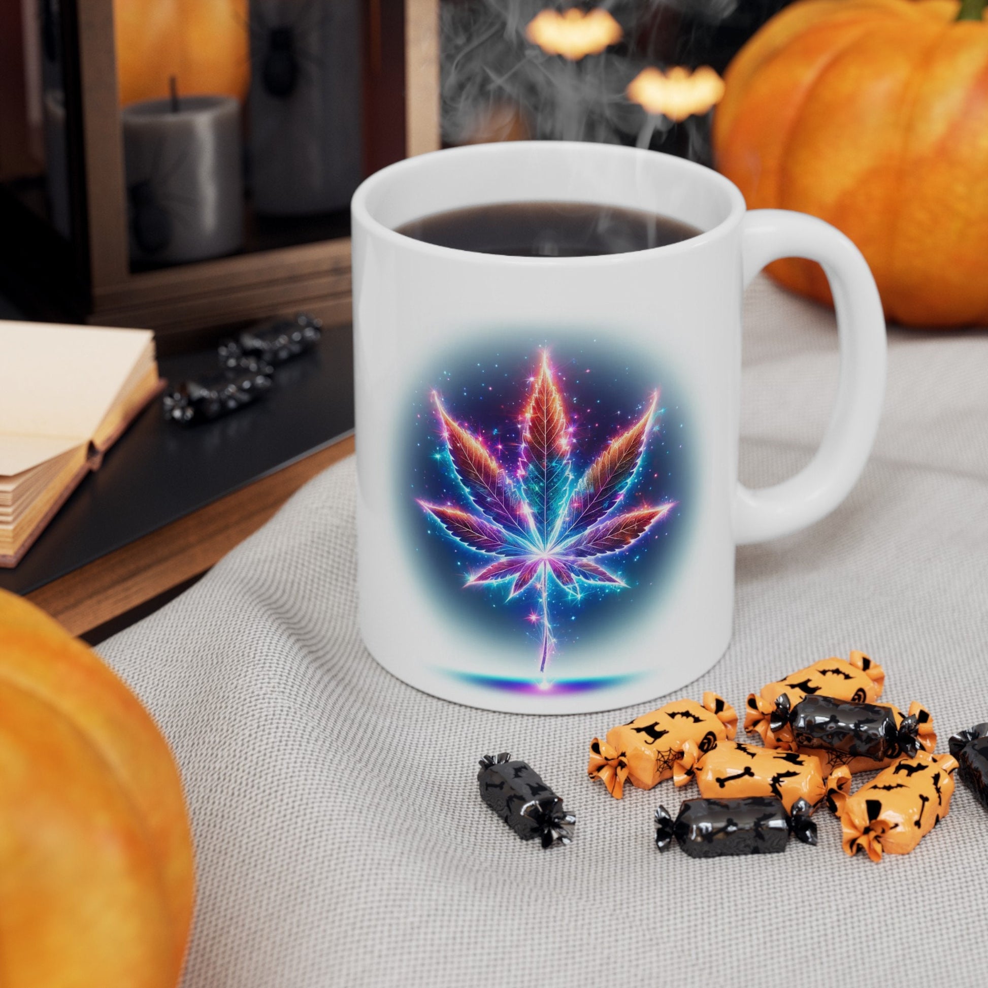 GALAXY WEED LEAF - Coffee Weed Mug (11oz) Dual Sided