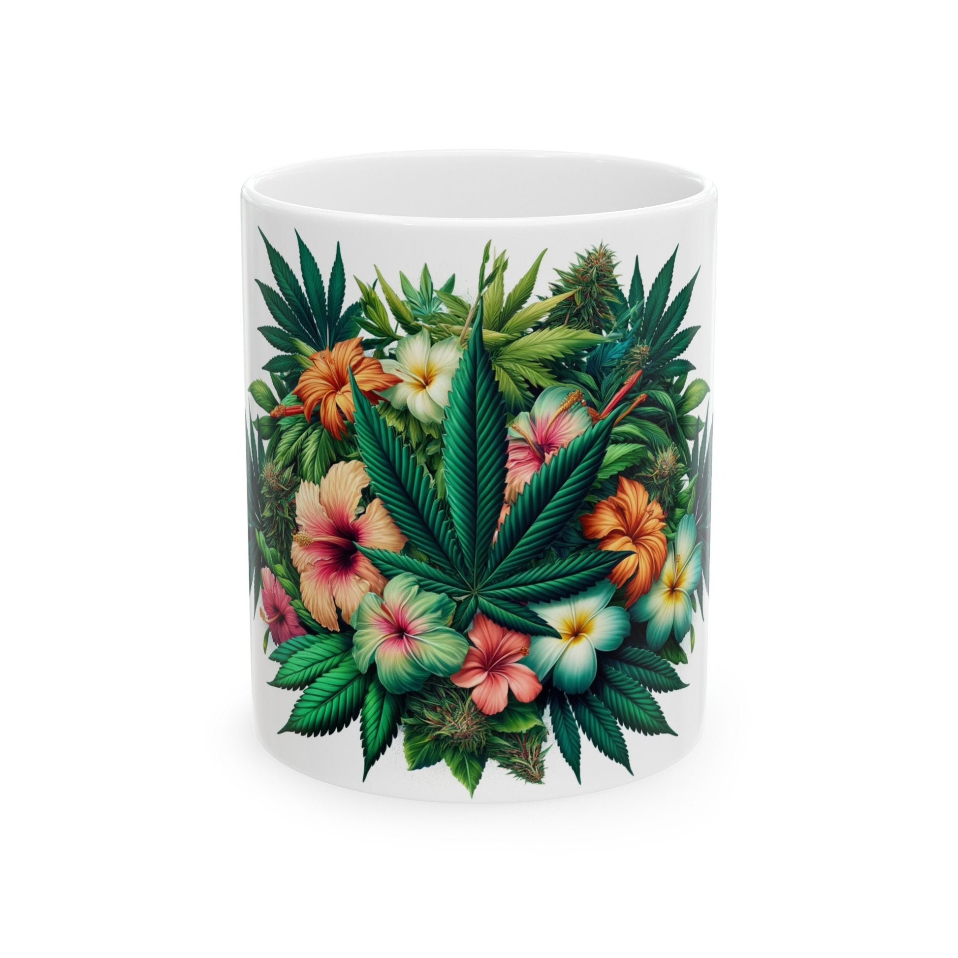 WEED & FLOWERS Mug - Coffee Weed Mug (11oz)