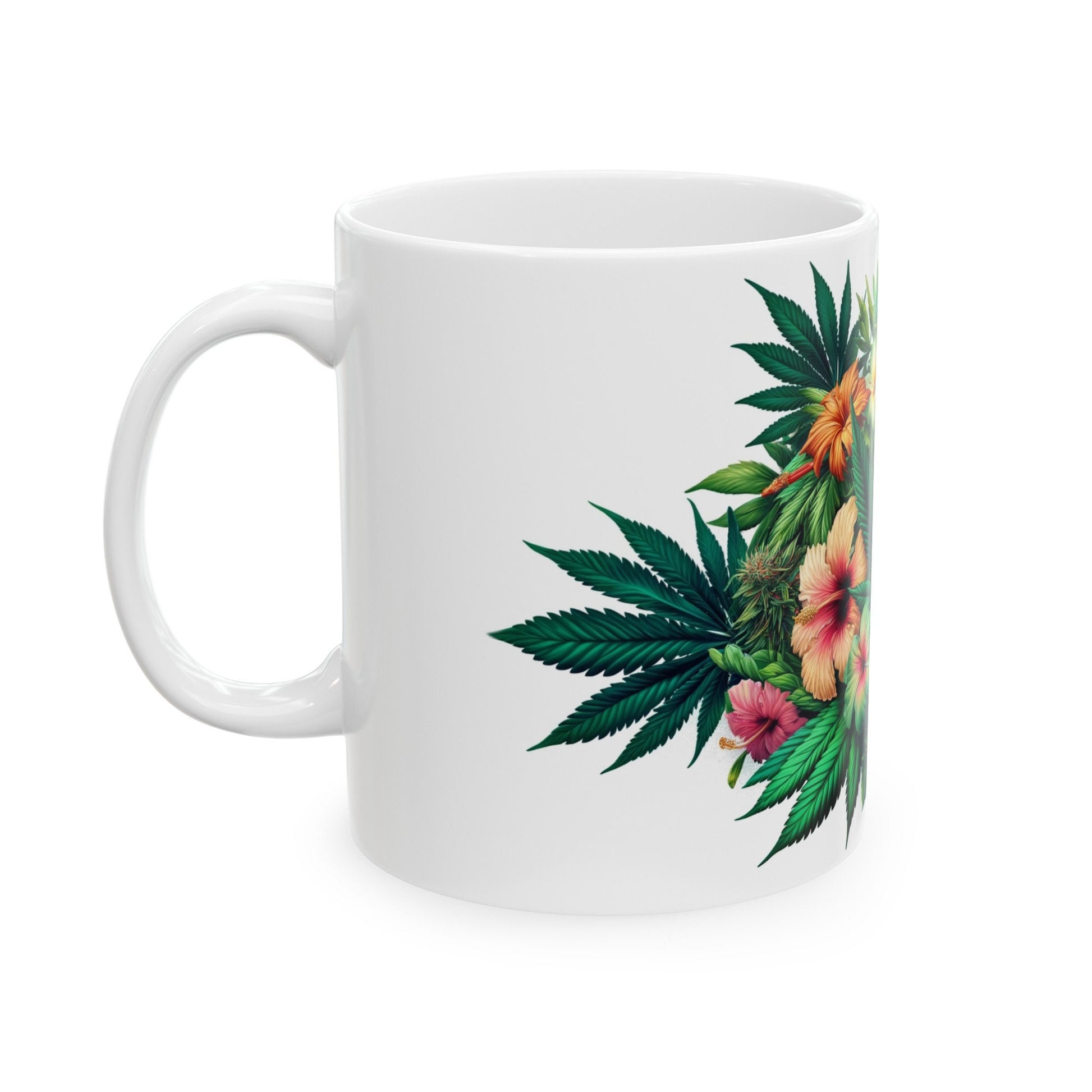 WEED & FLOWERS Mug - Coffee Weed Mug (11oz)