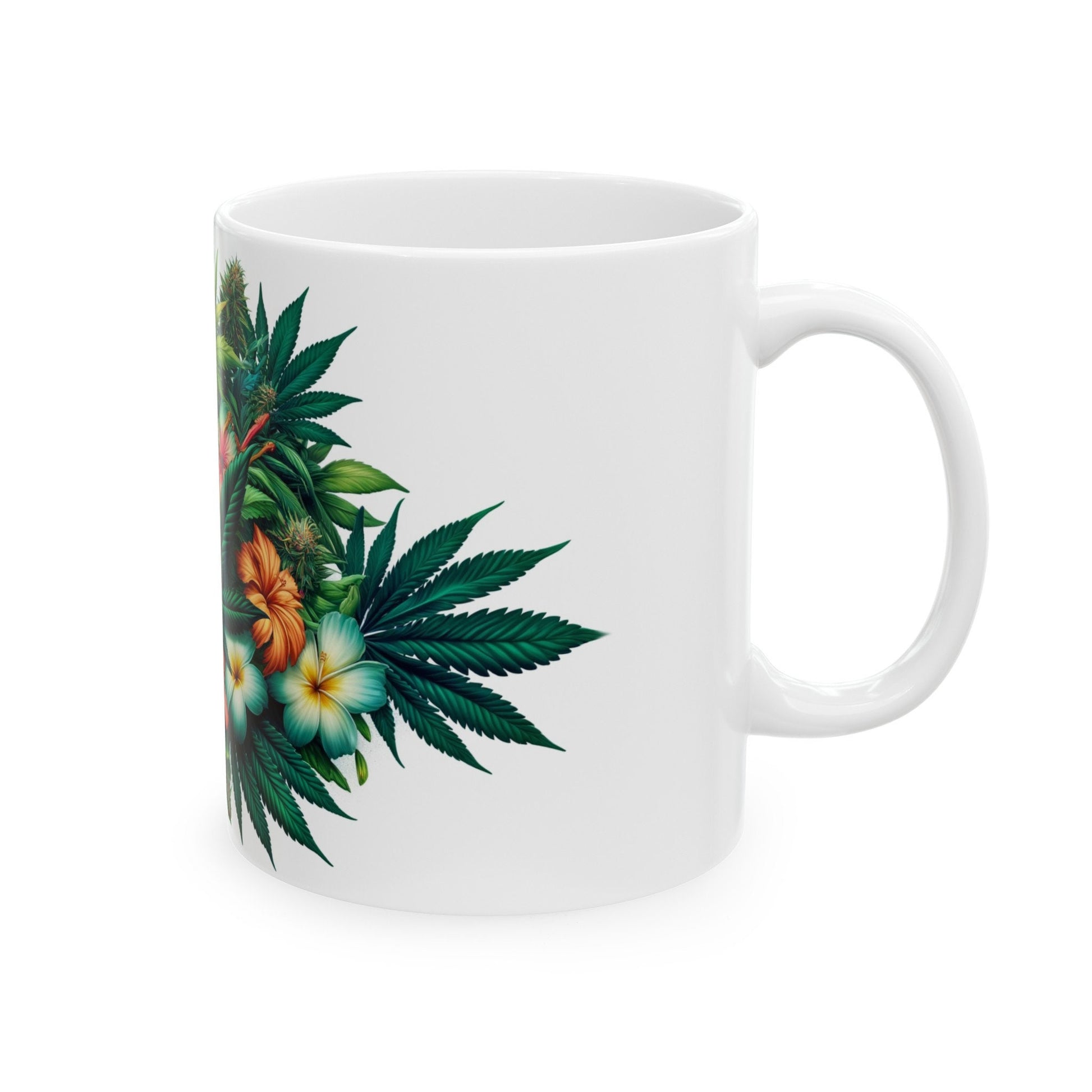 WEED & FLOWERS Mug - Coffee Weed Mug (11oz)