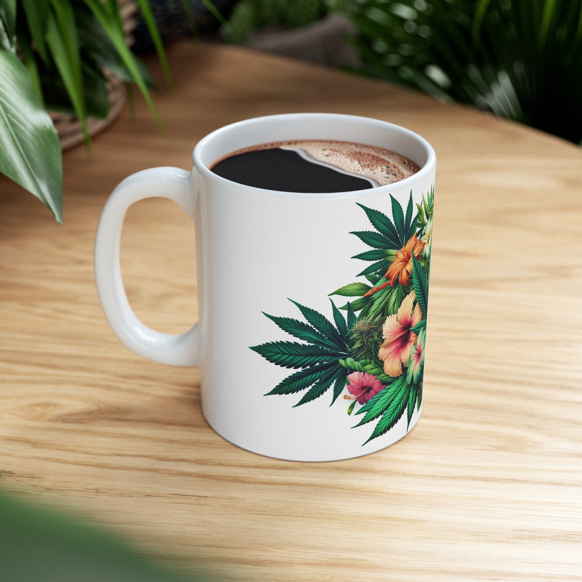 WEED & FLOWERS Mug - Coffee Weed Mug (11oz)