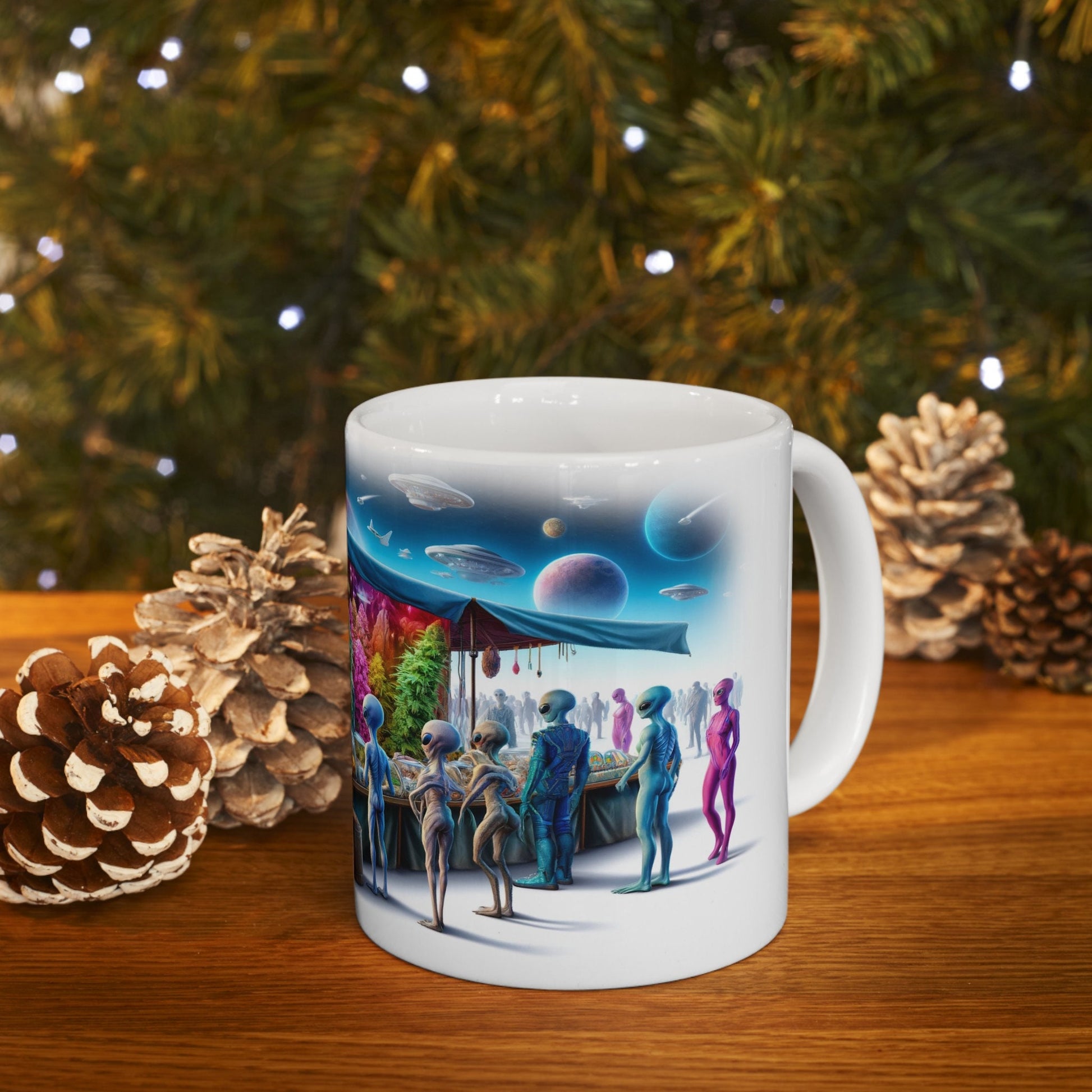 420 ALIEN MARKETPLACE - WEED Coffee Mug (11oz)