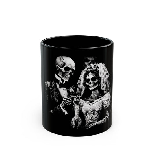 SKELETON COUPLE - Weed Coffee Mug (11oz) BLACK
