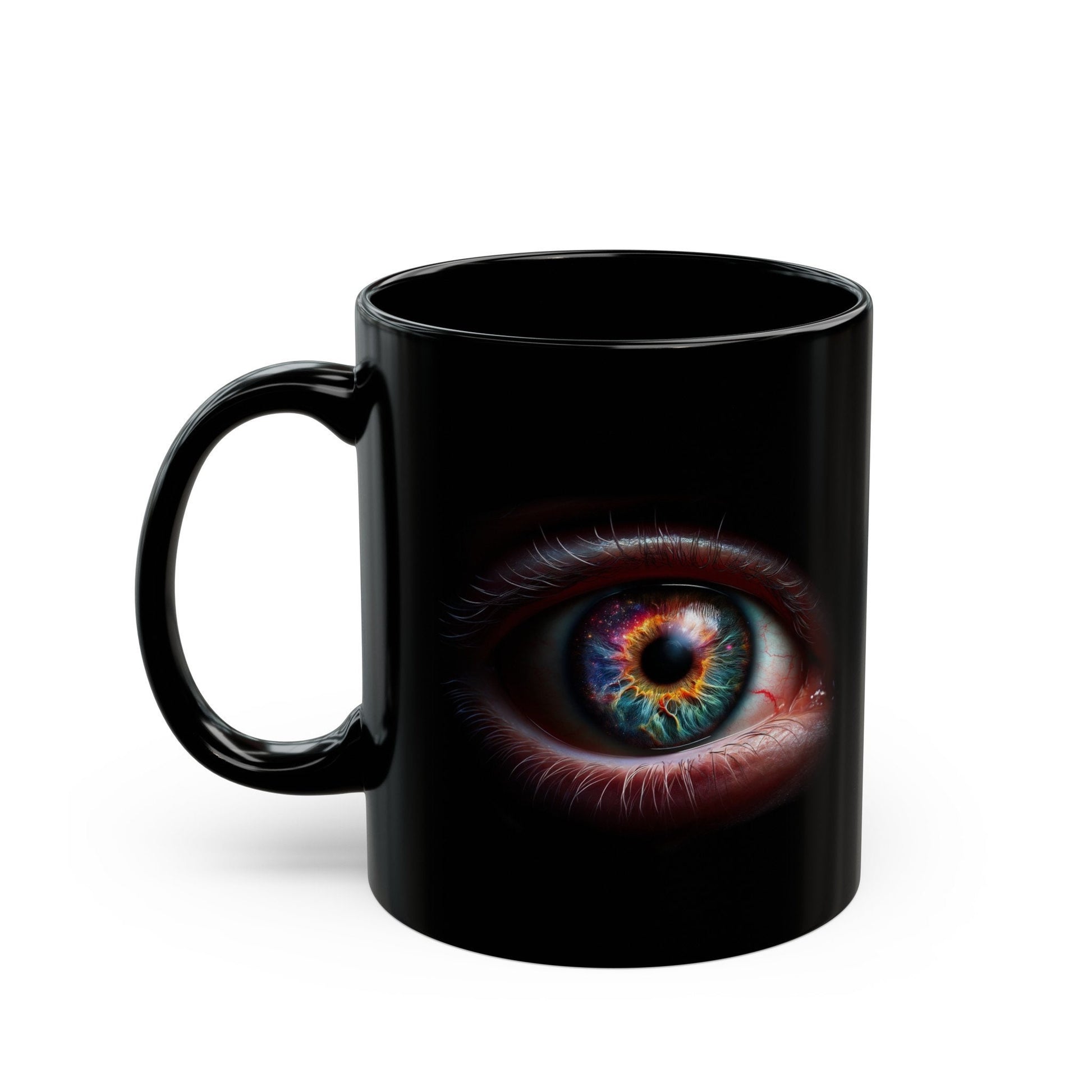 GALAXY EYES MUG - Weed Coffee Mug (11oz) BLACK, Dual Sided