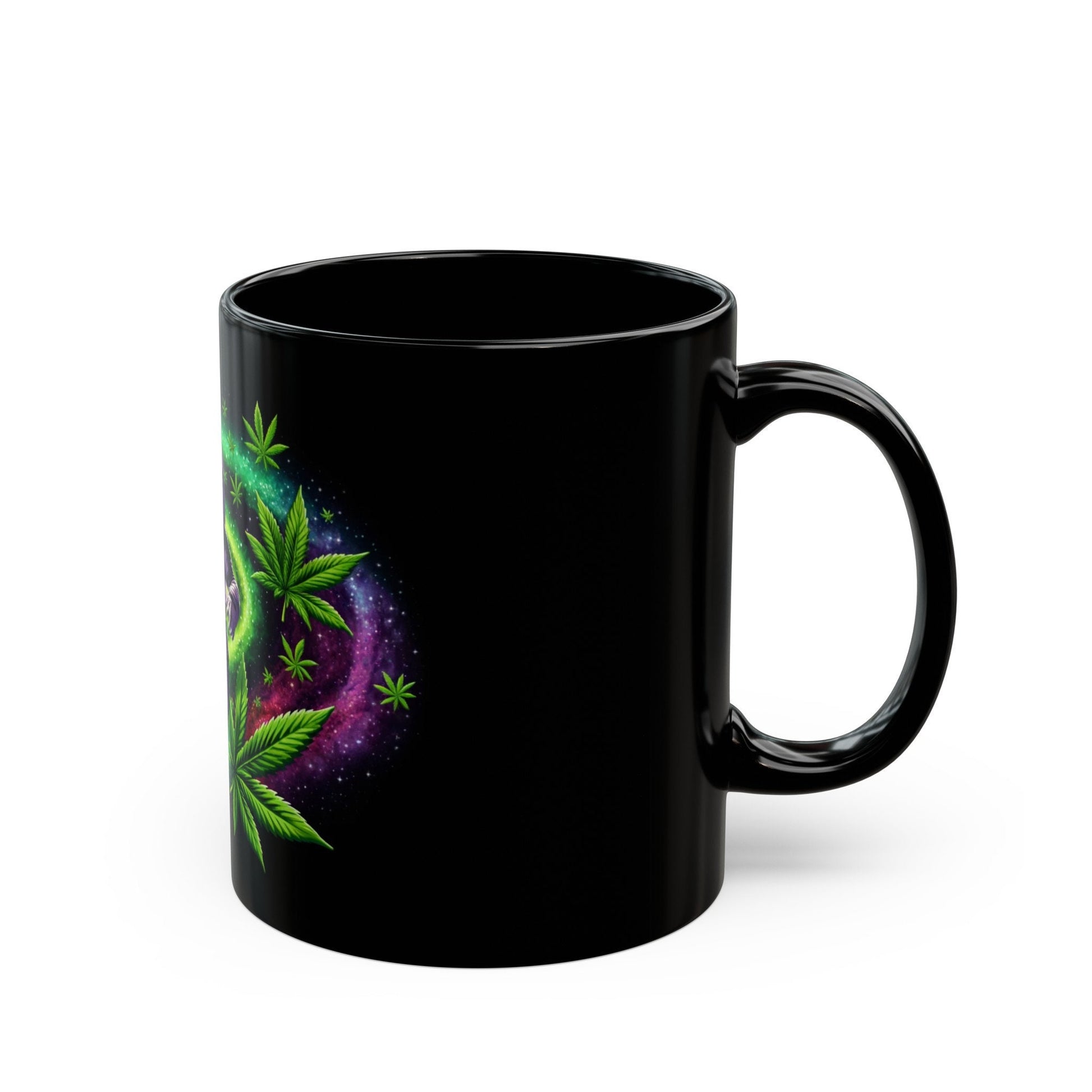 WEED ASTRONAUT - 420 Coffee Mug (11oz) BLACK