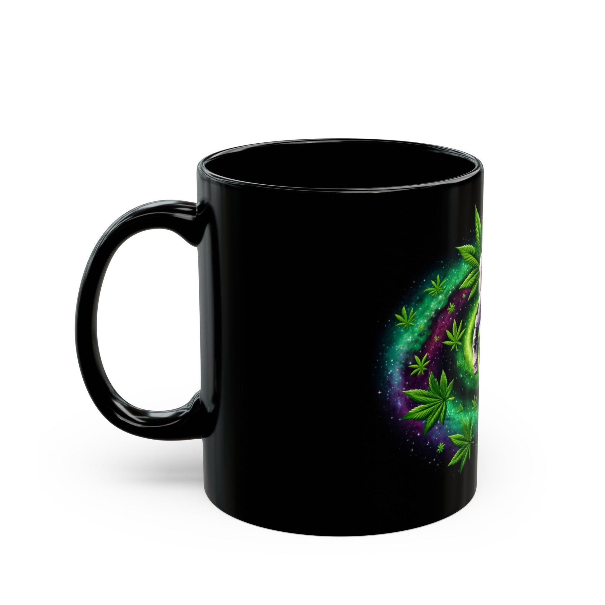 WEED ASTRONAUT - 420 Coffee Mug (11oz) BLACK
