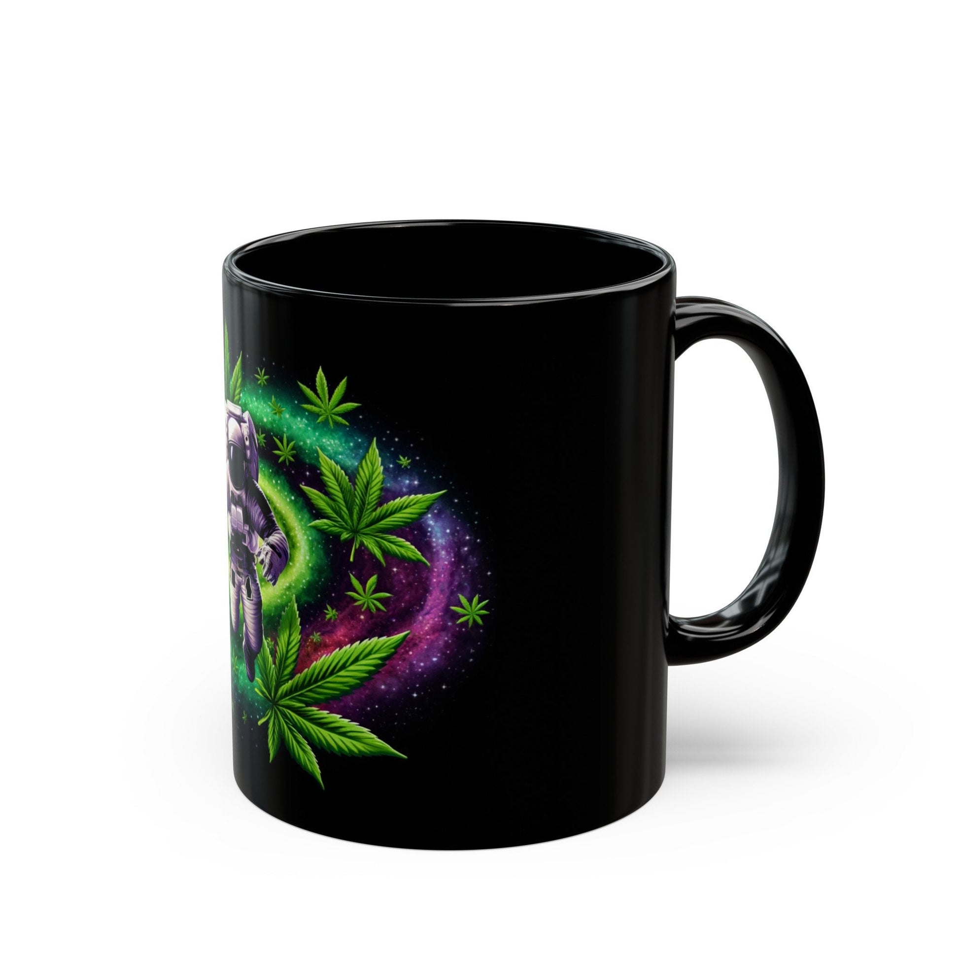 WEED ASTRONAUT - 420 Coffee Mug (11oz) BLACK